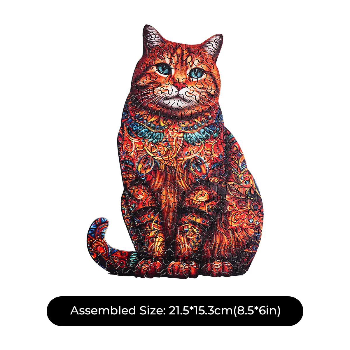 ROBOTIME Exotic Cat Wooden Jigsaw Puzzle - Image 5