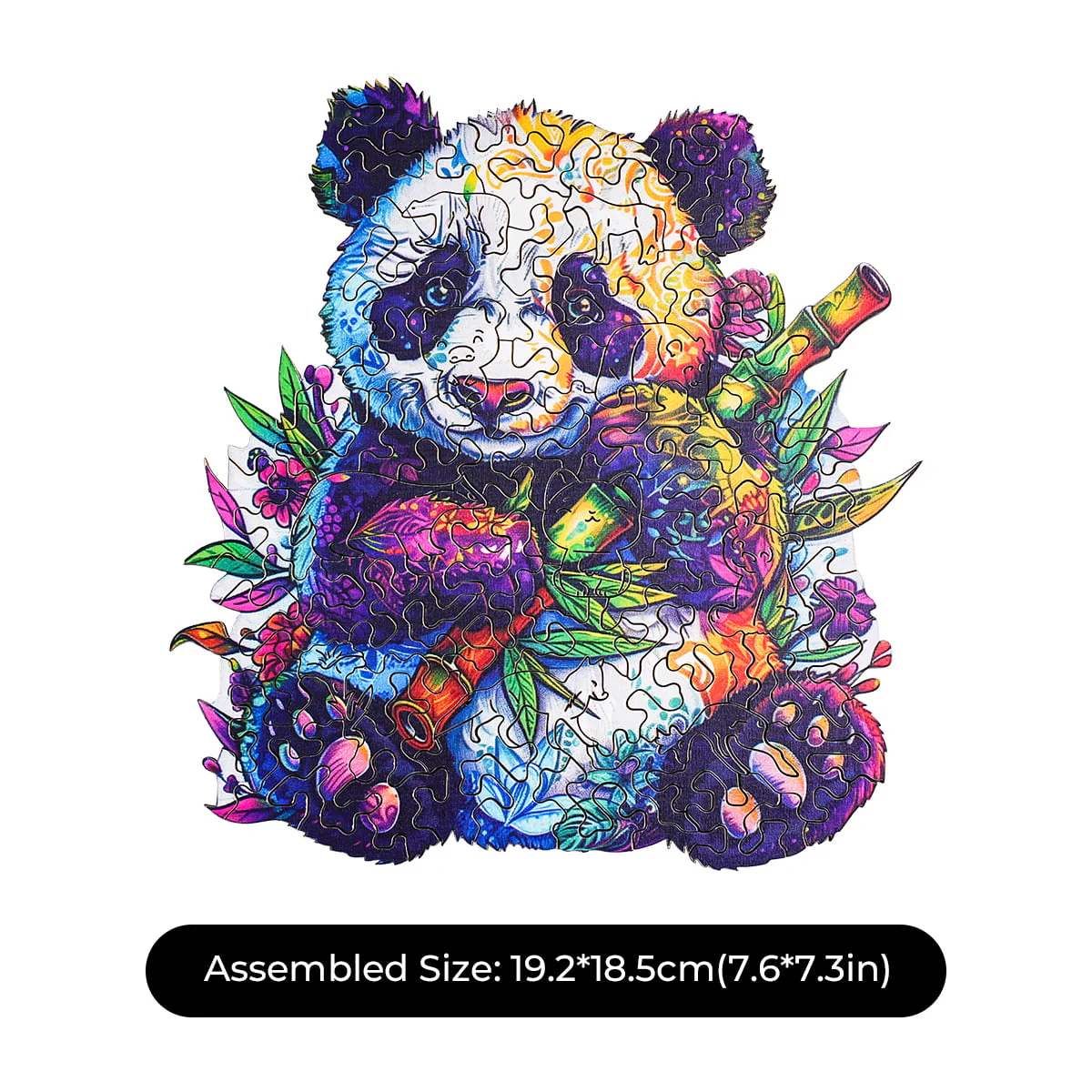 ROBOTIME Floral Panda Wooden Jigsaw Puzzle - Image 5