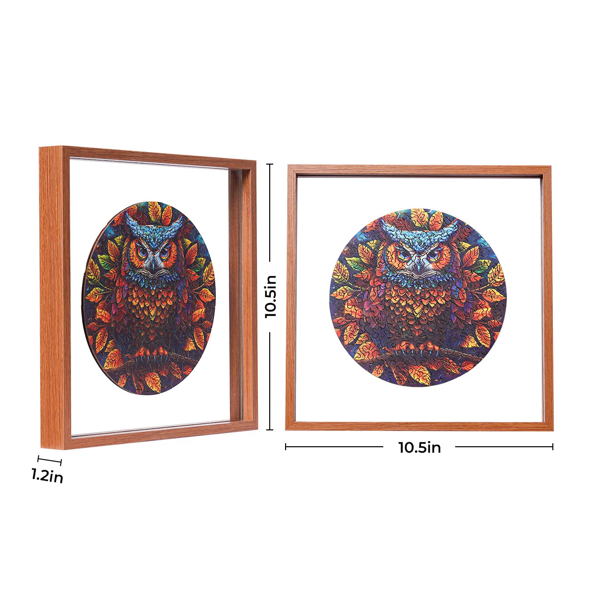 ROBOTIME Moonlight Owl Wooden Jigsaw Puzzle with Frame - Image 7