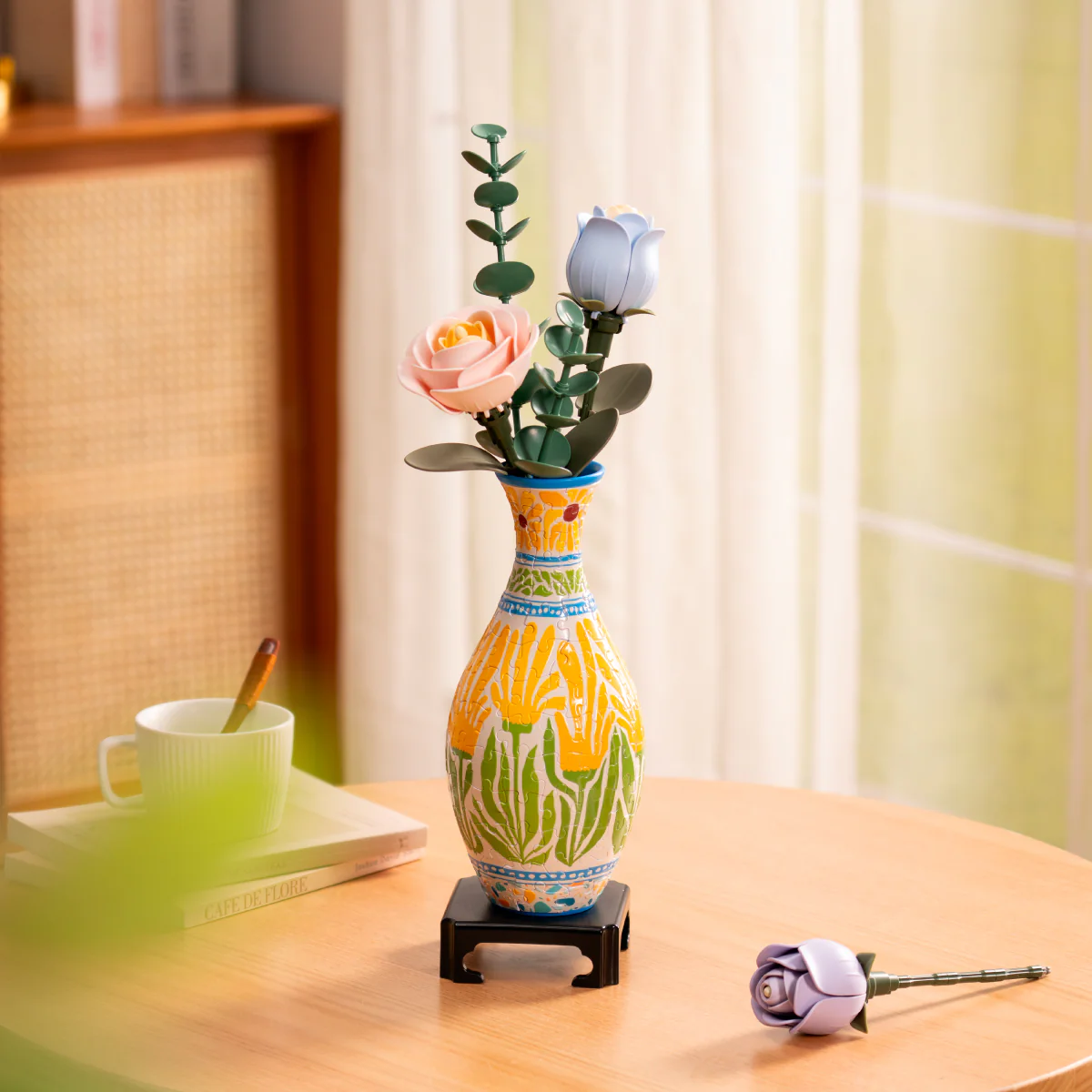 Robotime Puzzle Vase Summer Blossoms Sunset Mosaic VAS001 - Image 2