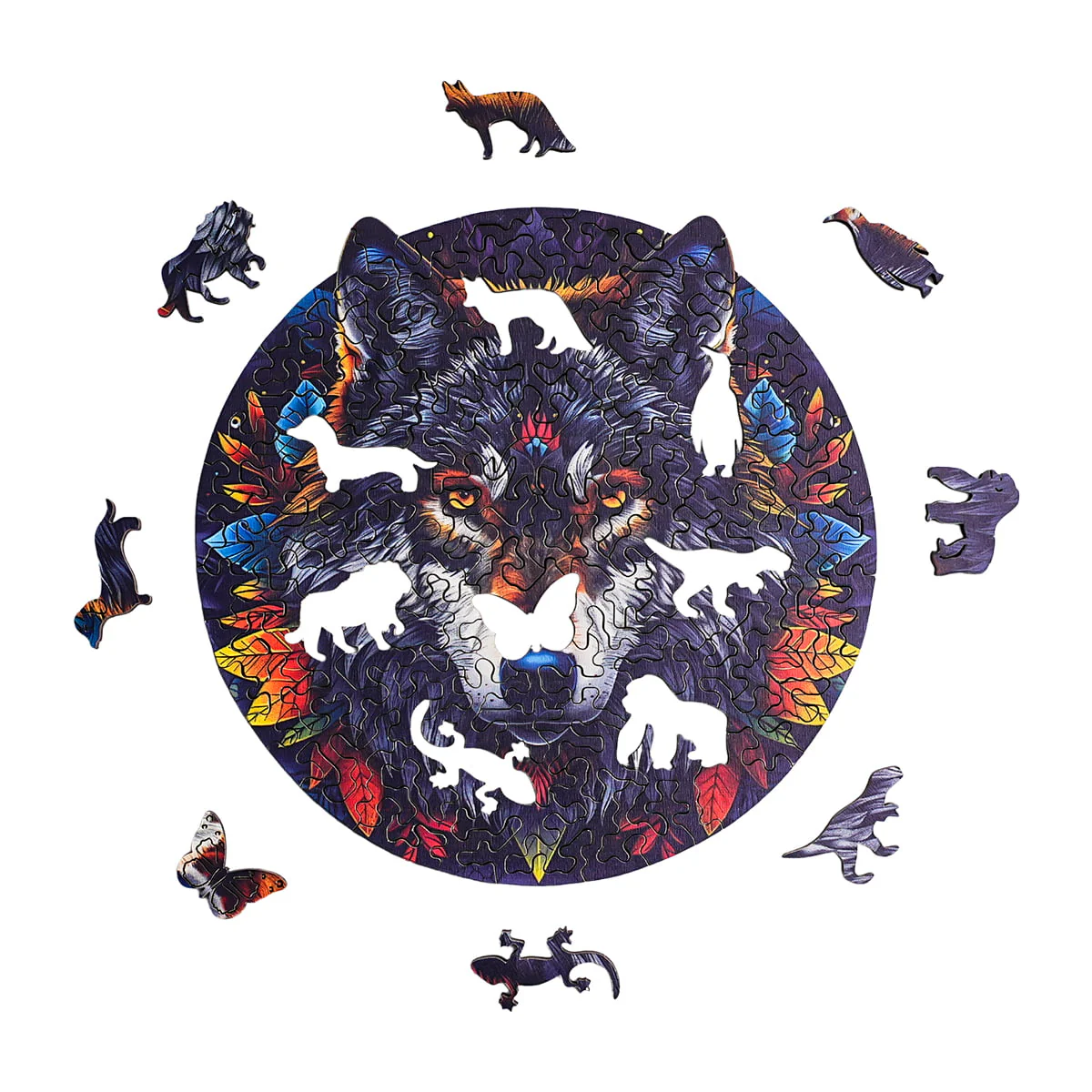 ROBOTIME Wolf in the Jungle Wooden Jigsaw Puzzle - Image 2