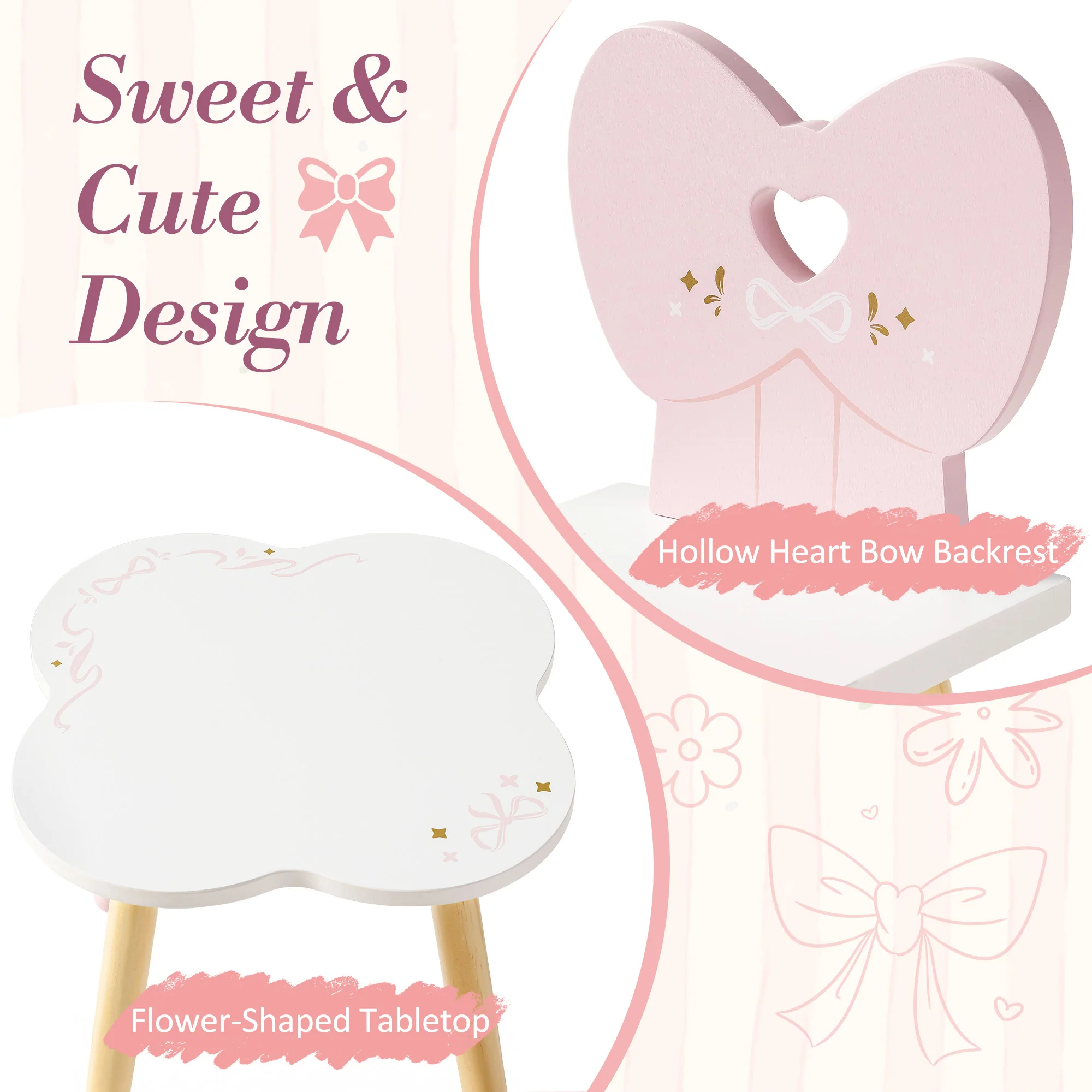 ROBUD 18 Inch Dolls Table Chairs Set - Image 8