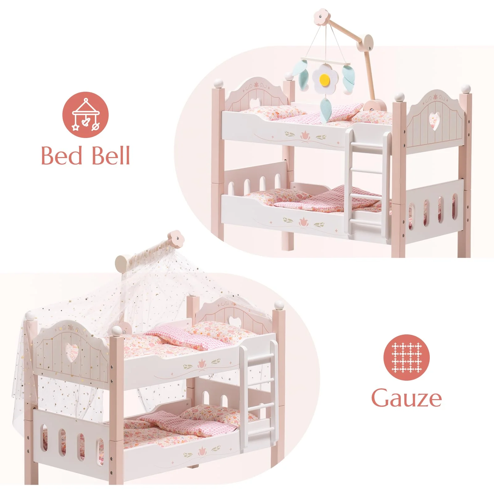 ROBUD Baby Doll Crib - Pink - Image 4