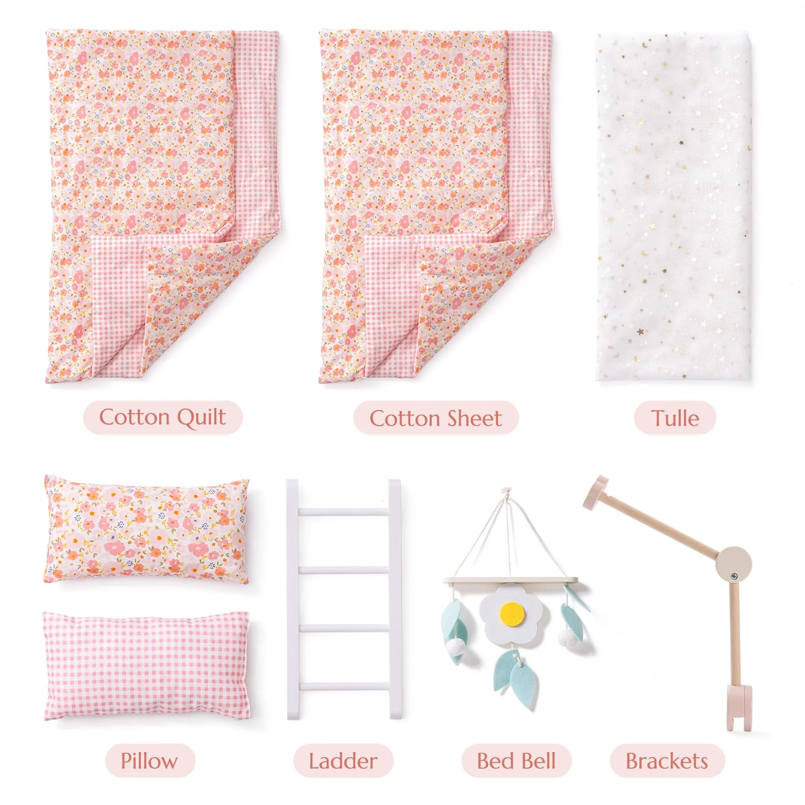 ROBUD Baby Doll Crib - Pink - Image 7