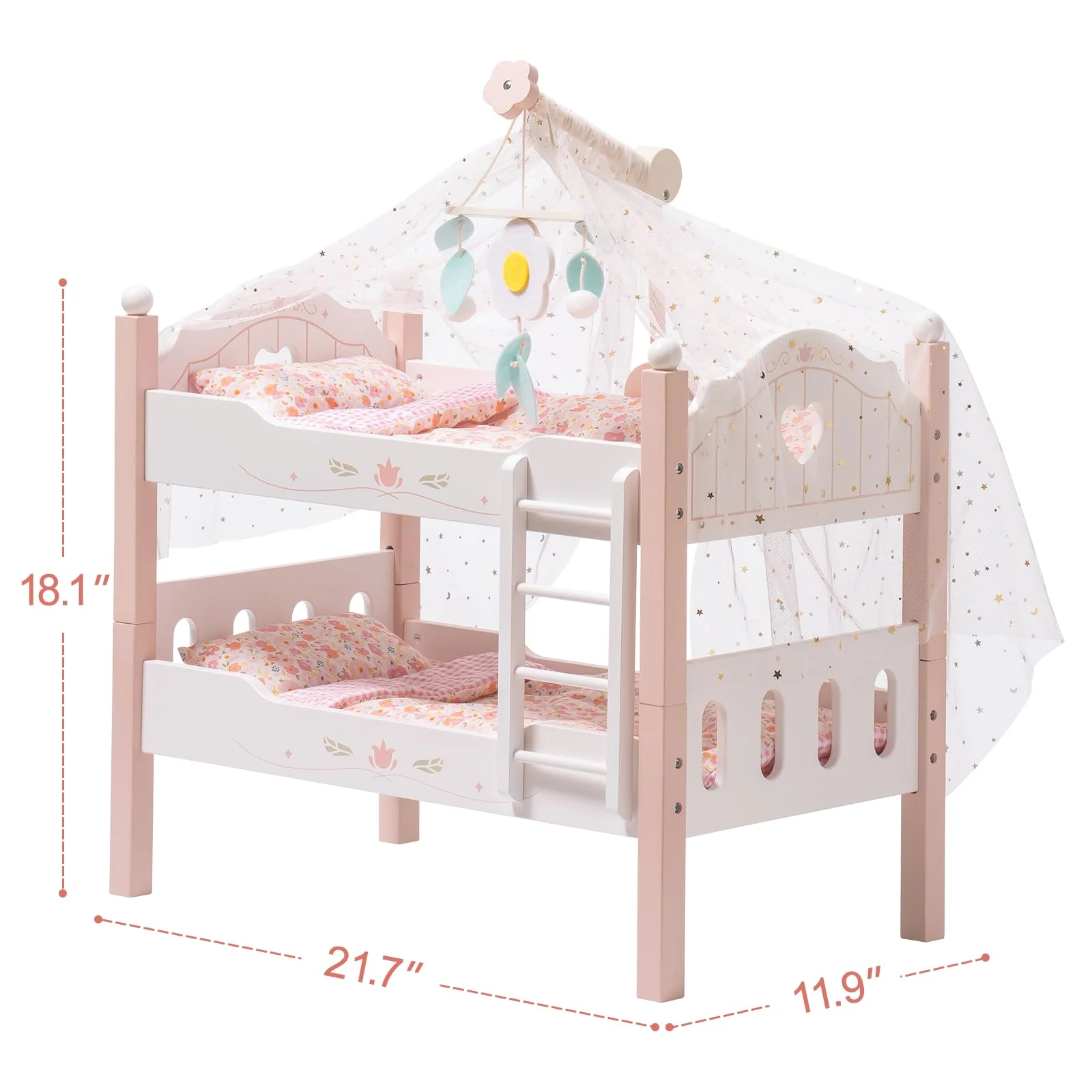 ROBUD Baby Doll Crib - Pink - Image 9
