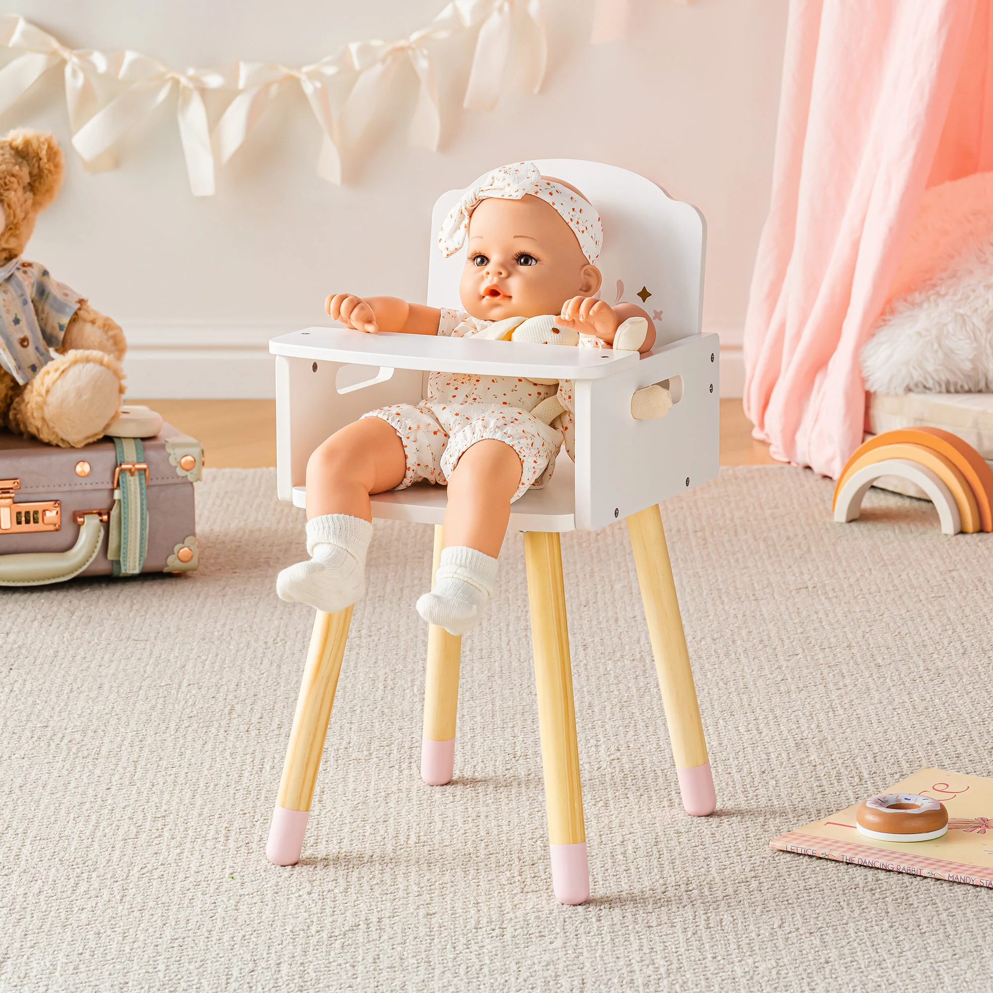 ROBUD Baby Doll High Chair with Heart-Shaped - Image 3