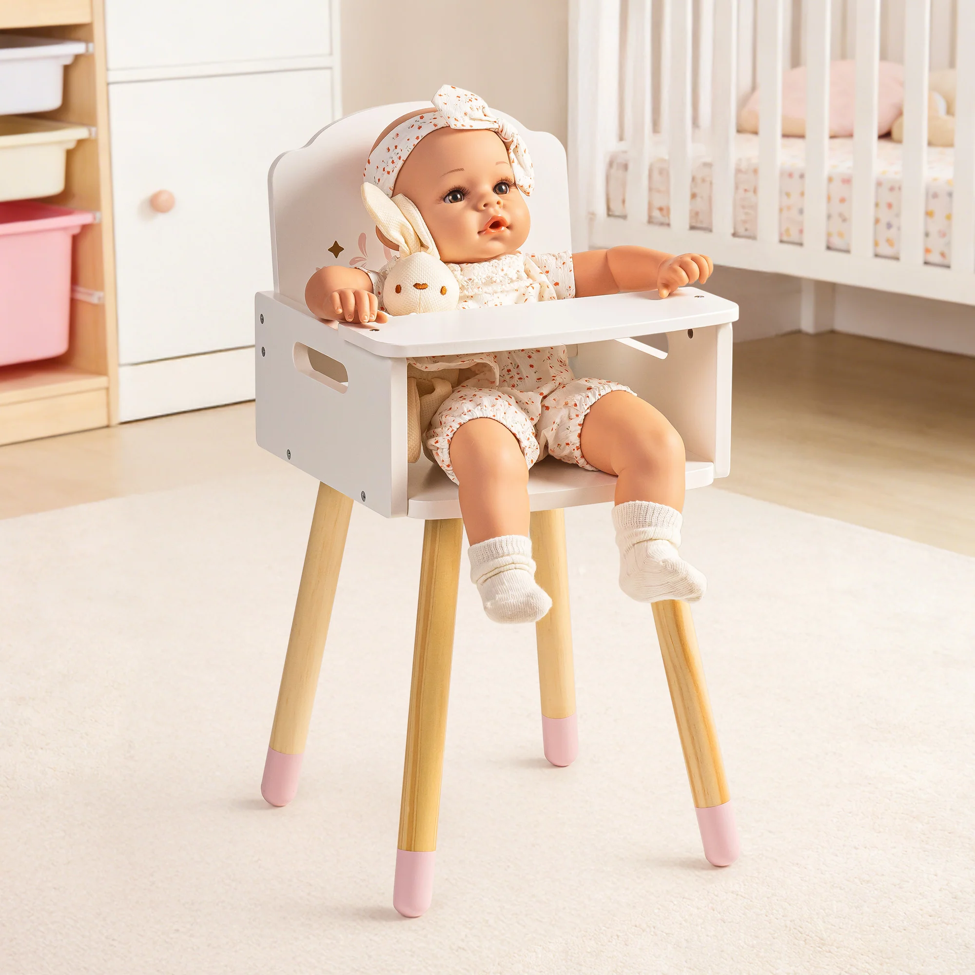 ROBUD Baby Doll High Chair with Heart-Shaped - Image 4