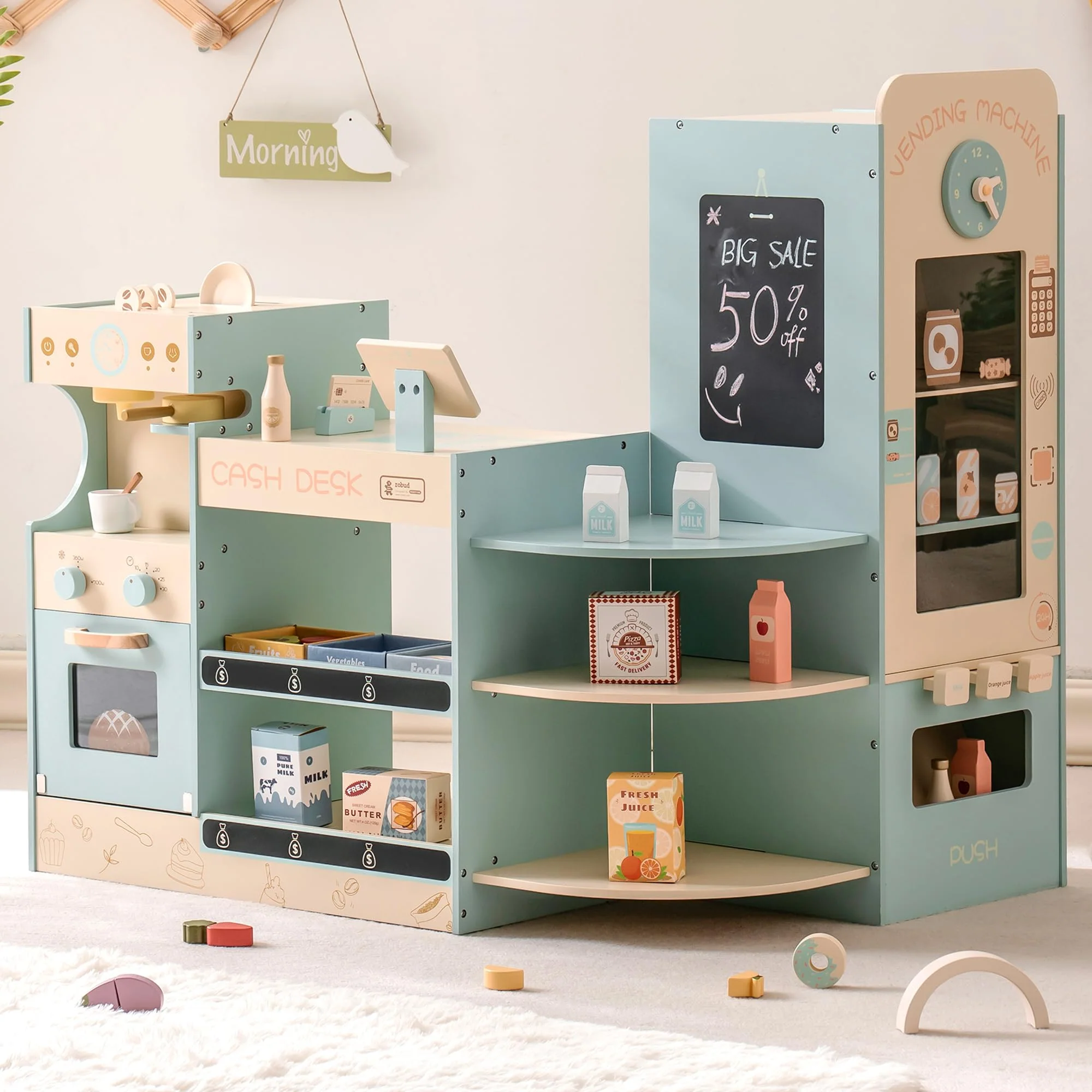 ROBUD Corner Coffee Shop Play Set