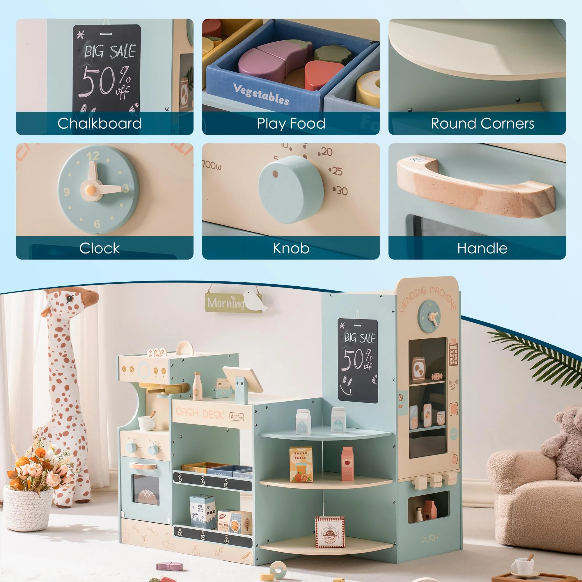 ROBUD Corner Coffee Shop Play Set - Image 6