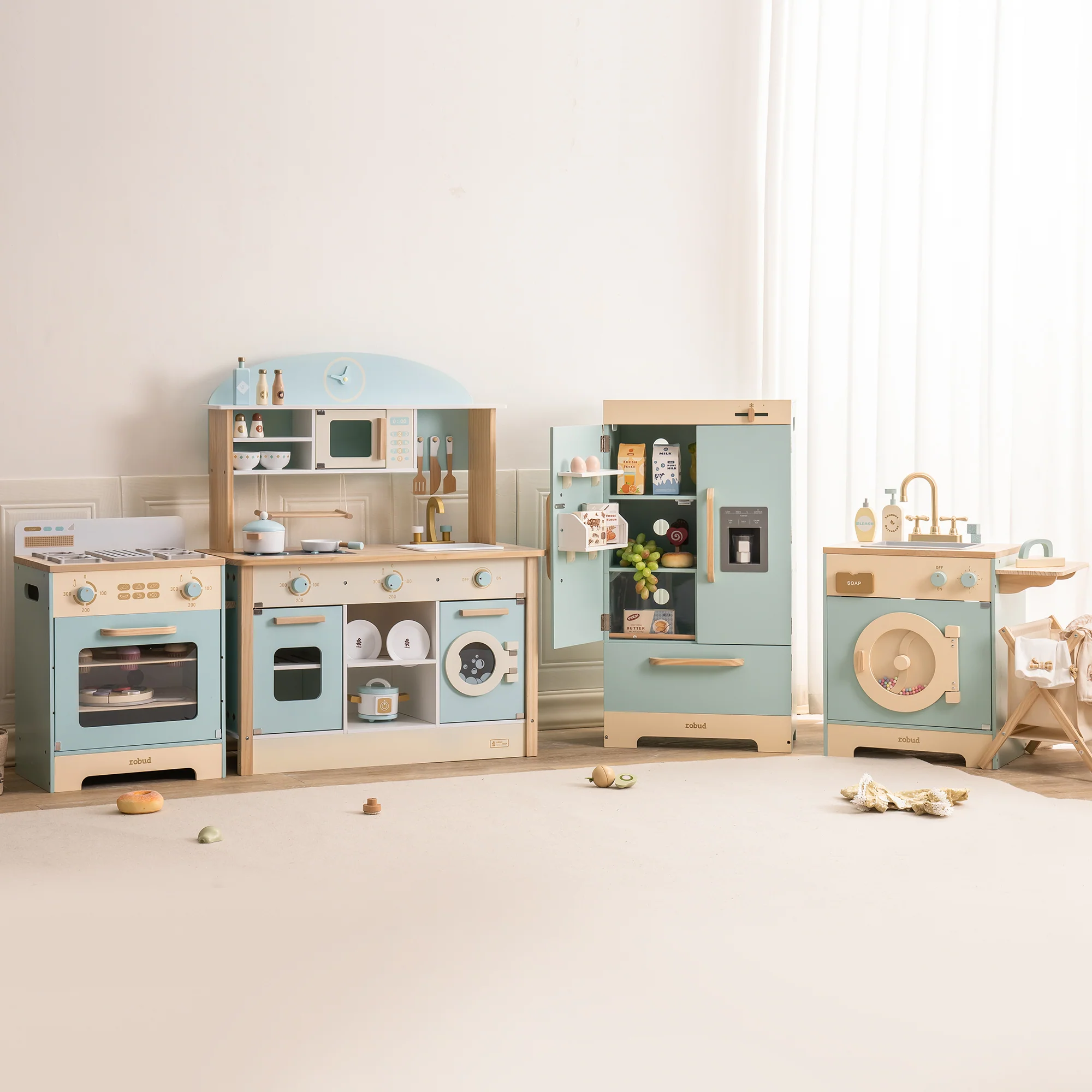 Robud Green and Gold Kitchen Playset Seris - Image 2