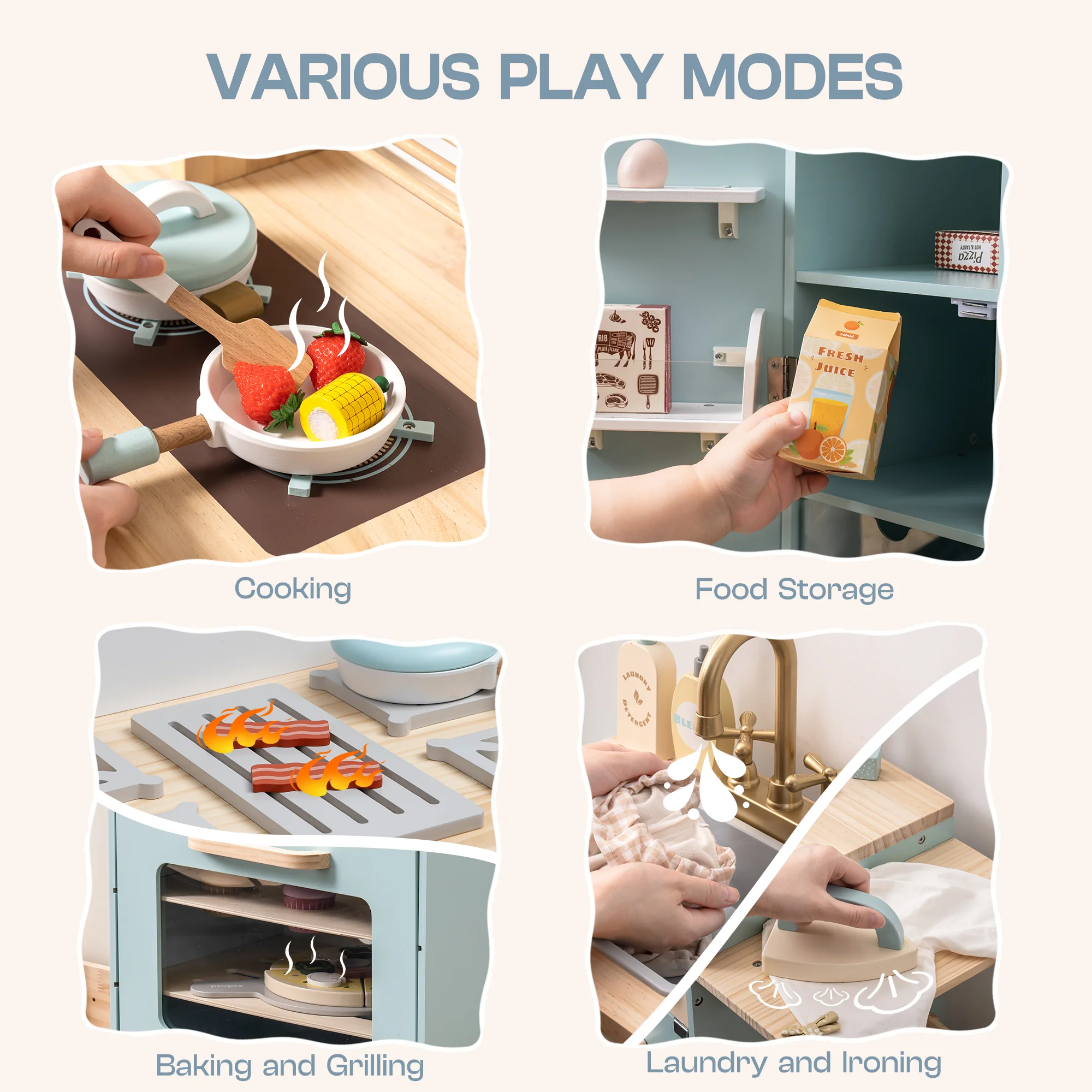 Robud Green and Gold Kitchen Playset Seris - Image 3