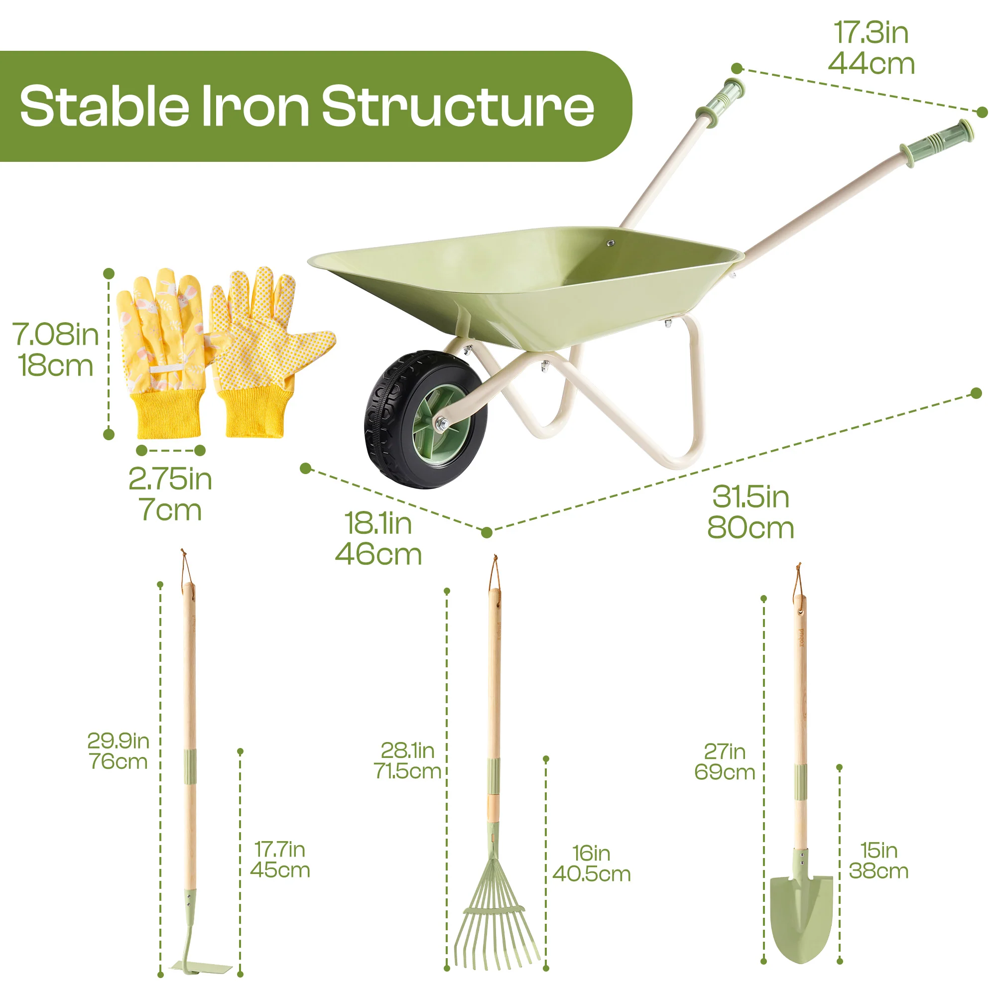 ROBUD Kids Wheelbarrow Set - Image 10