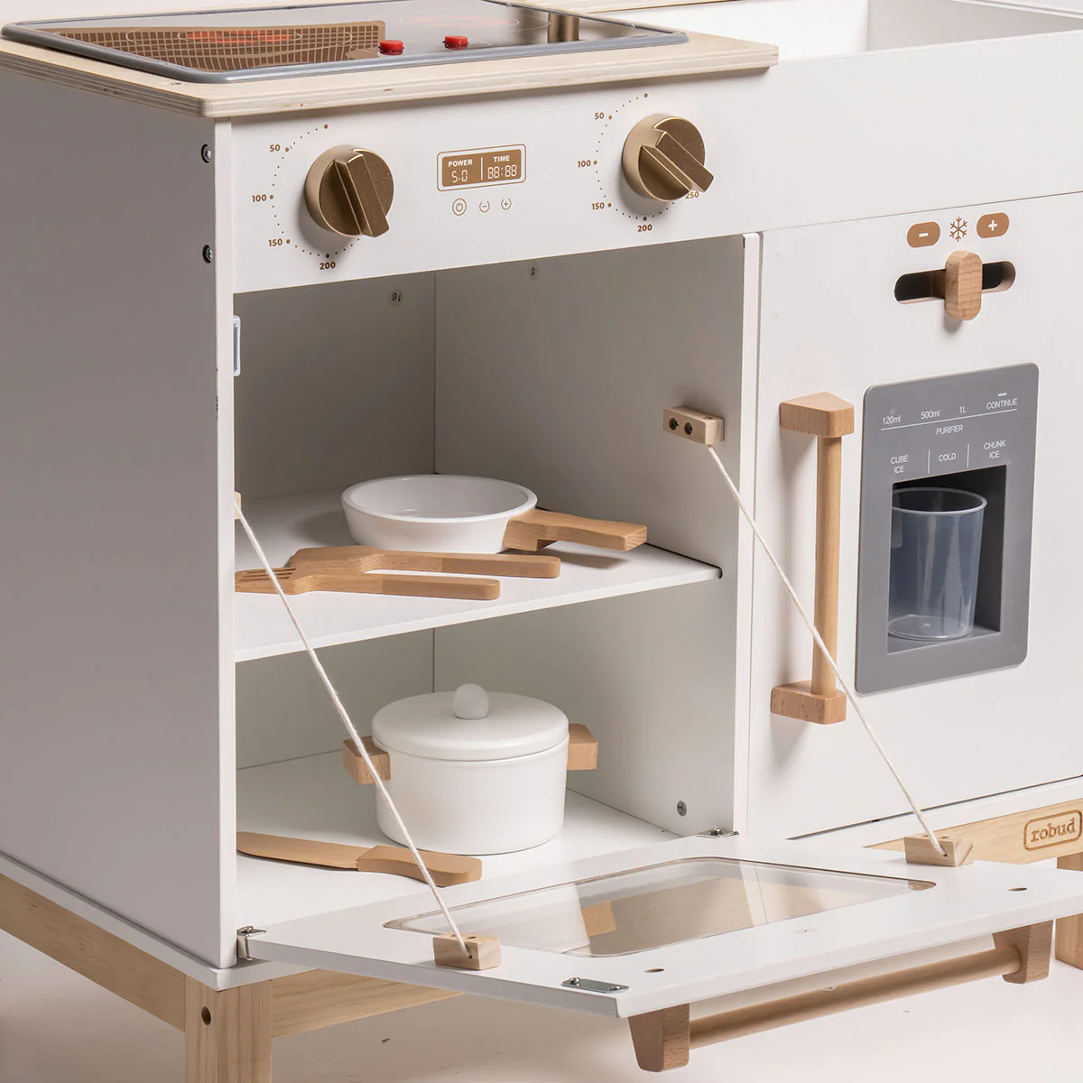 ROBUD Montessori Wooden Play Kitchen - Image 4
