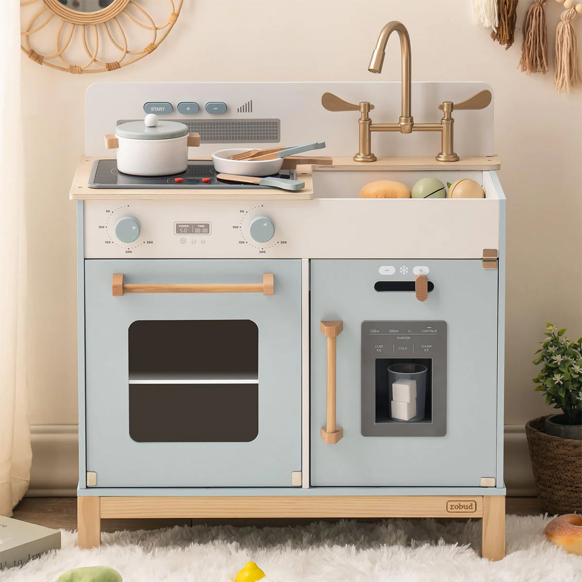 ROBUD Montessori Wooden Play Kitchen - Image 3