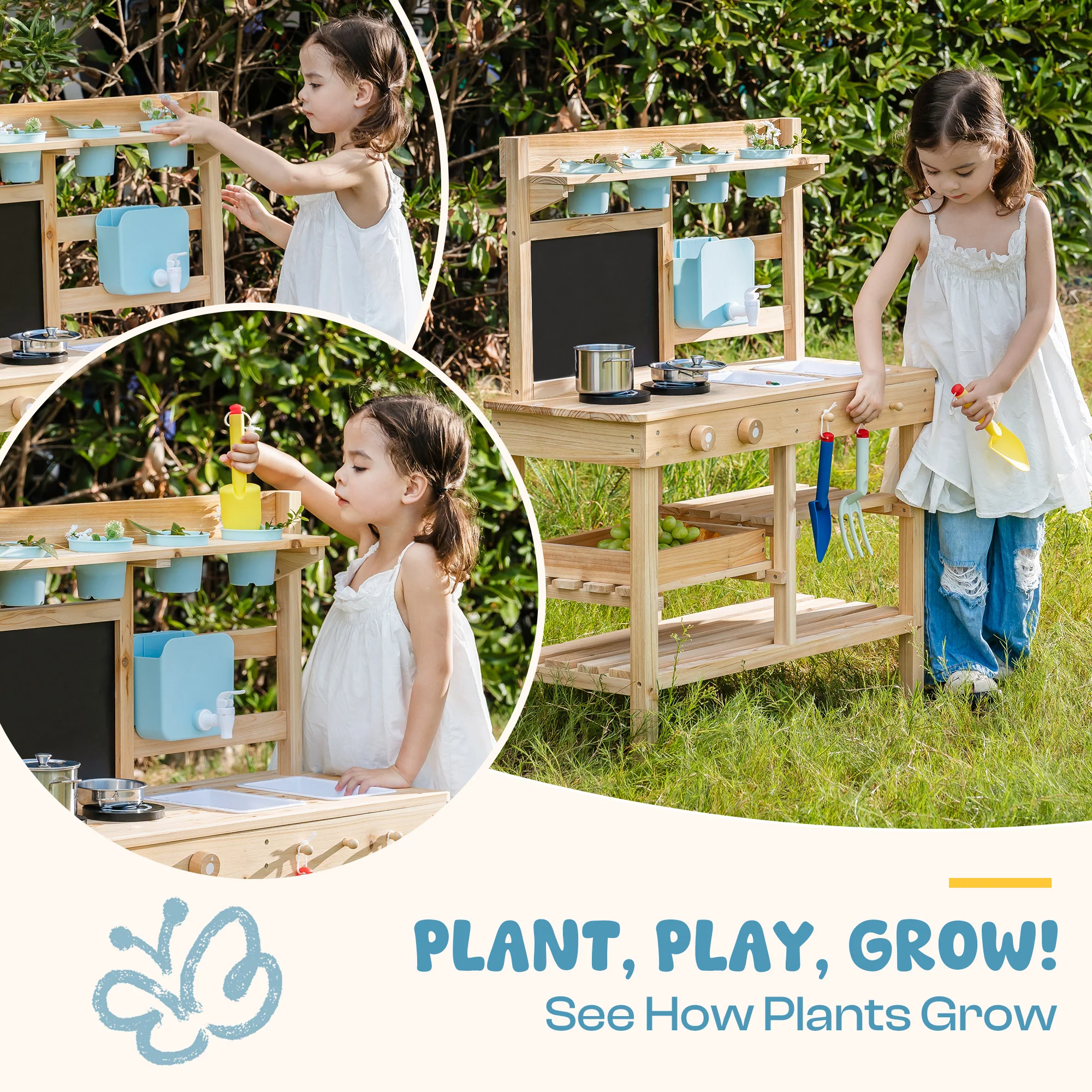 ROBUD Outdoor Garden Mud Kitchen for Kids - Image 9