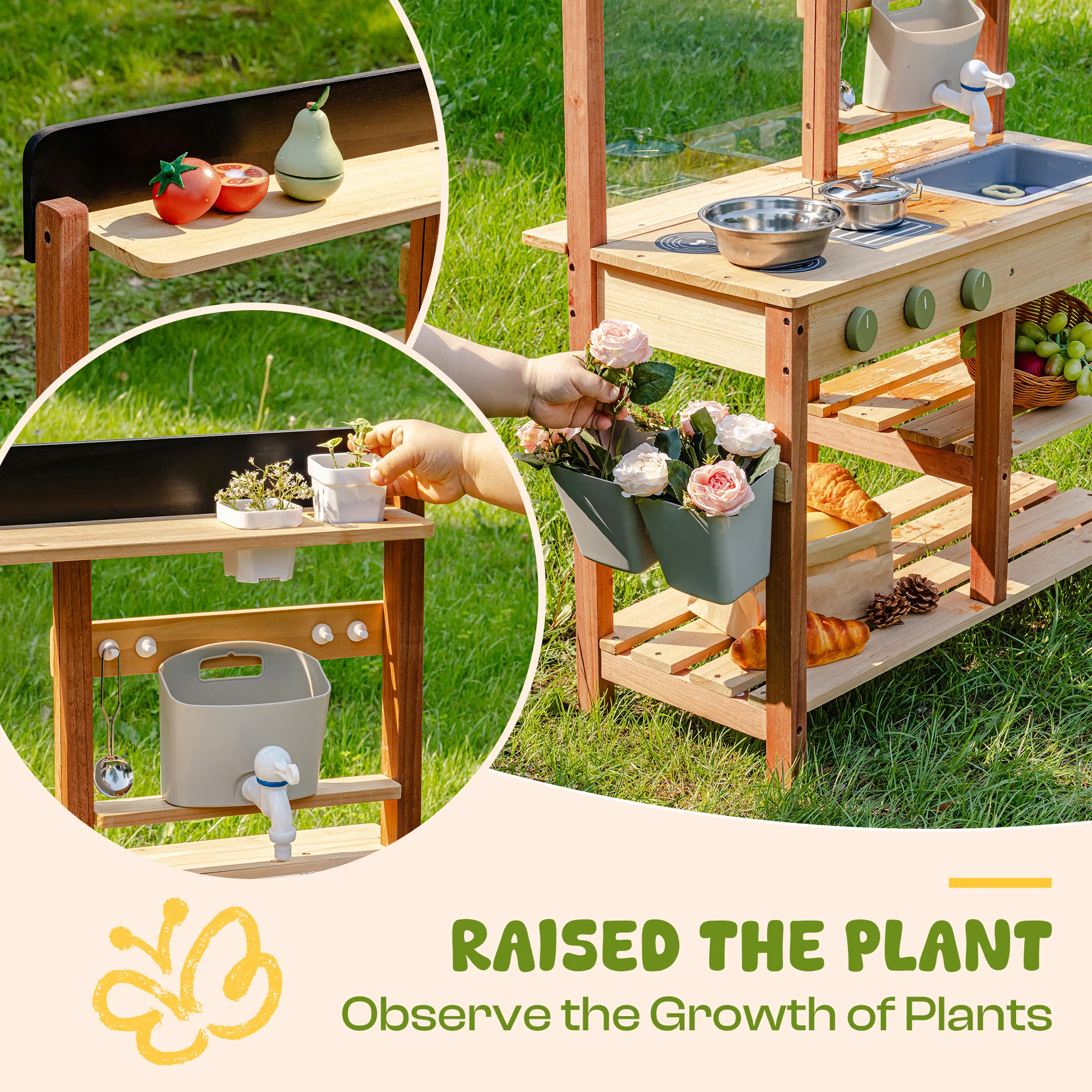 ROBUD Outdoor Mud Kitchen - Caramel - Image 12