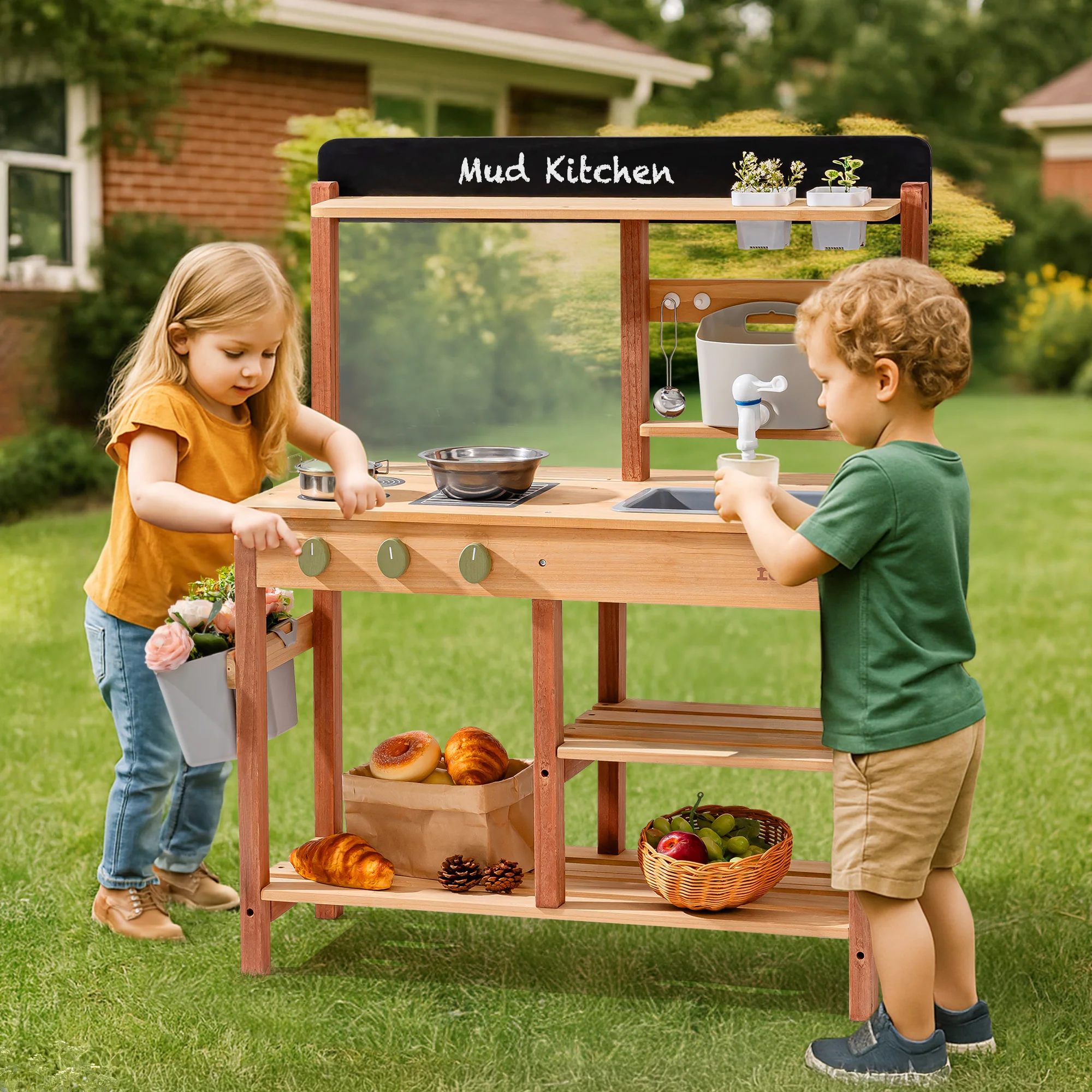 ROBUD Outdoor Mud Kitchen - Caramel - Image 3