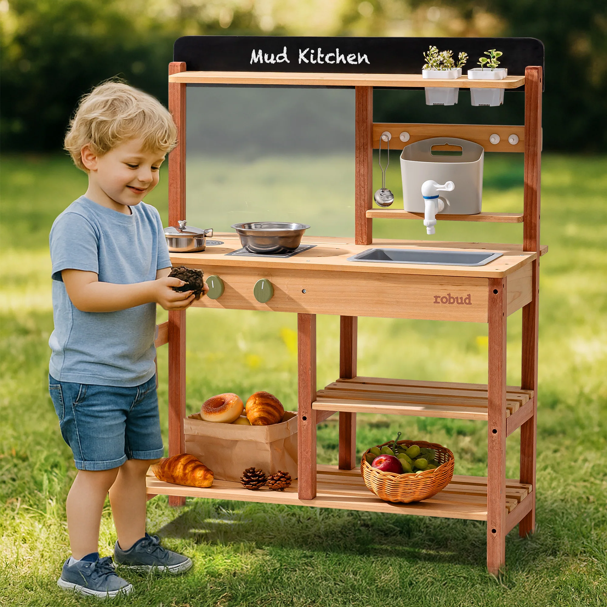 ROBUD Outdoor Mud Kitchen - Caramel - Image 5