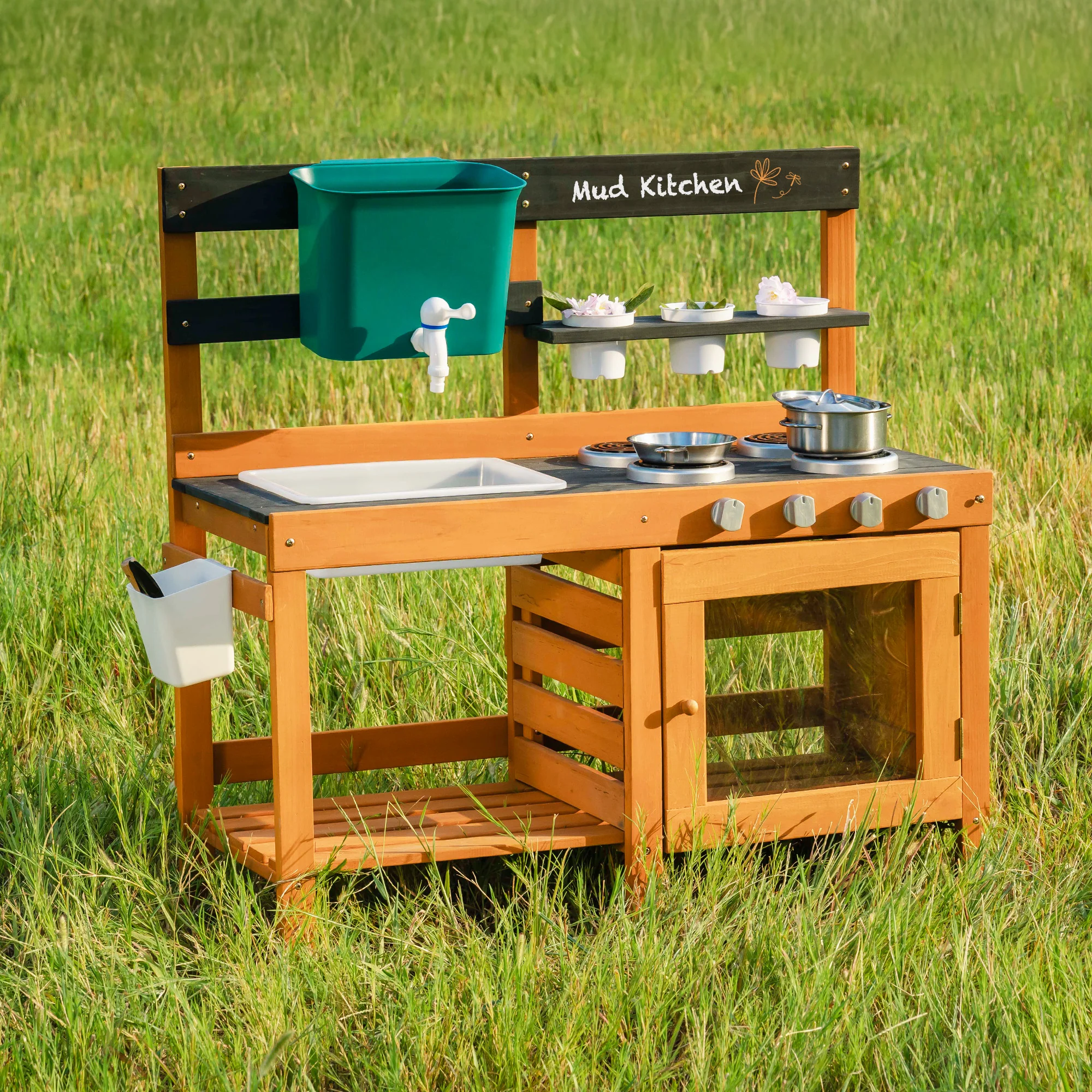 ROBUD Outdoor Mud Kitchen with Real Water Play - Image 2
