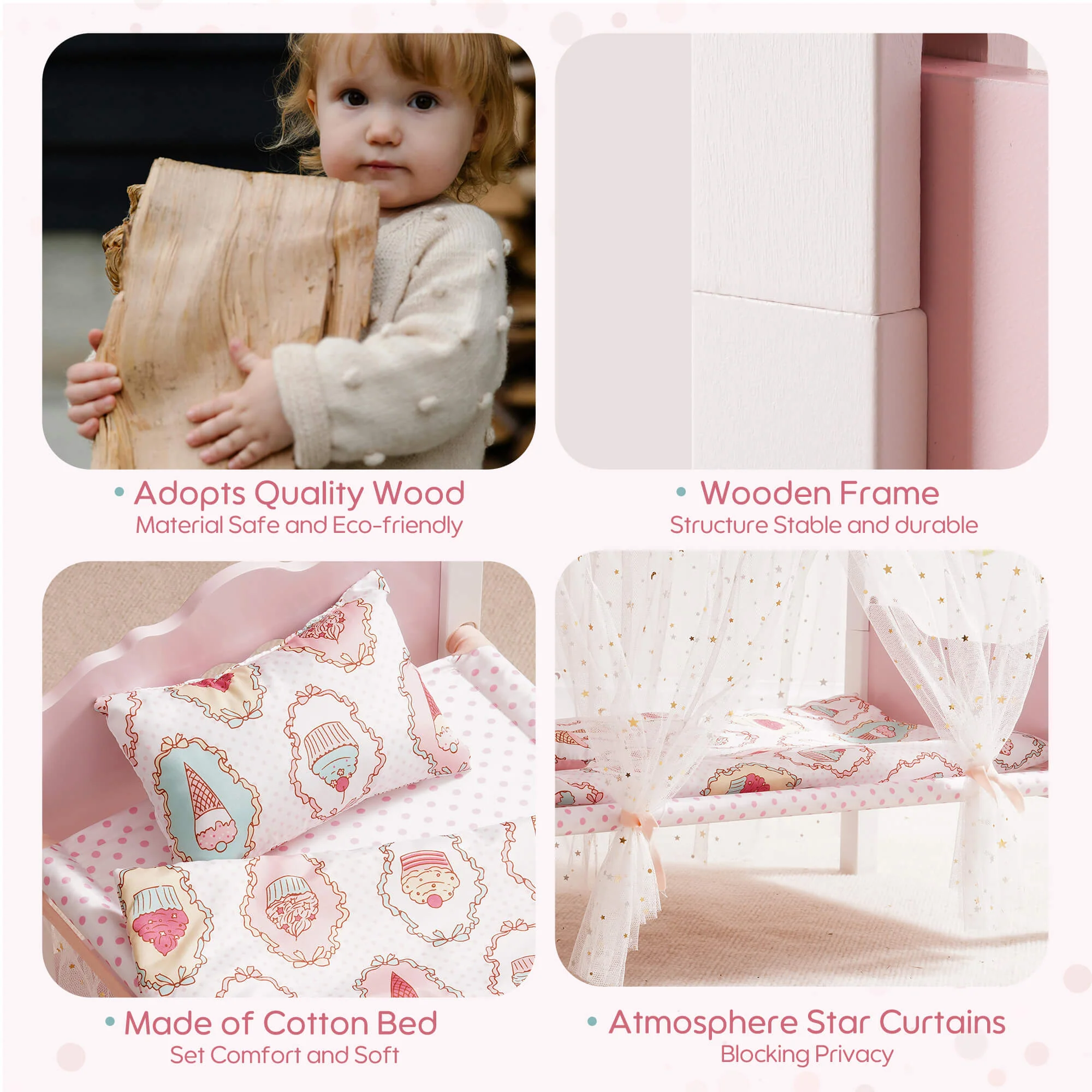 ROBUD Pink Princess Bunk Bed - Image 6