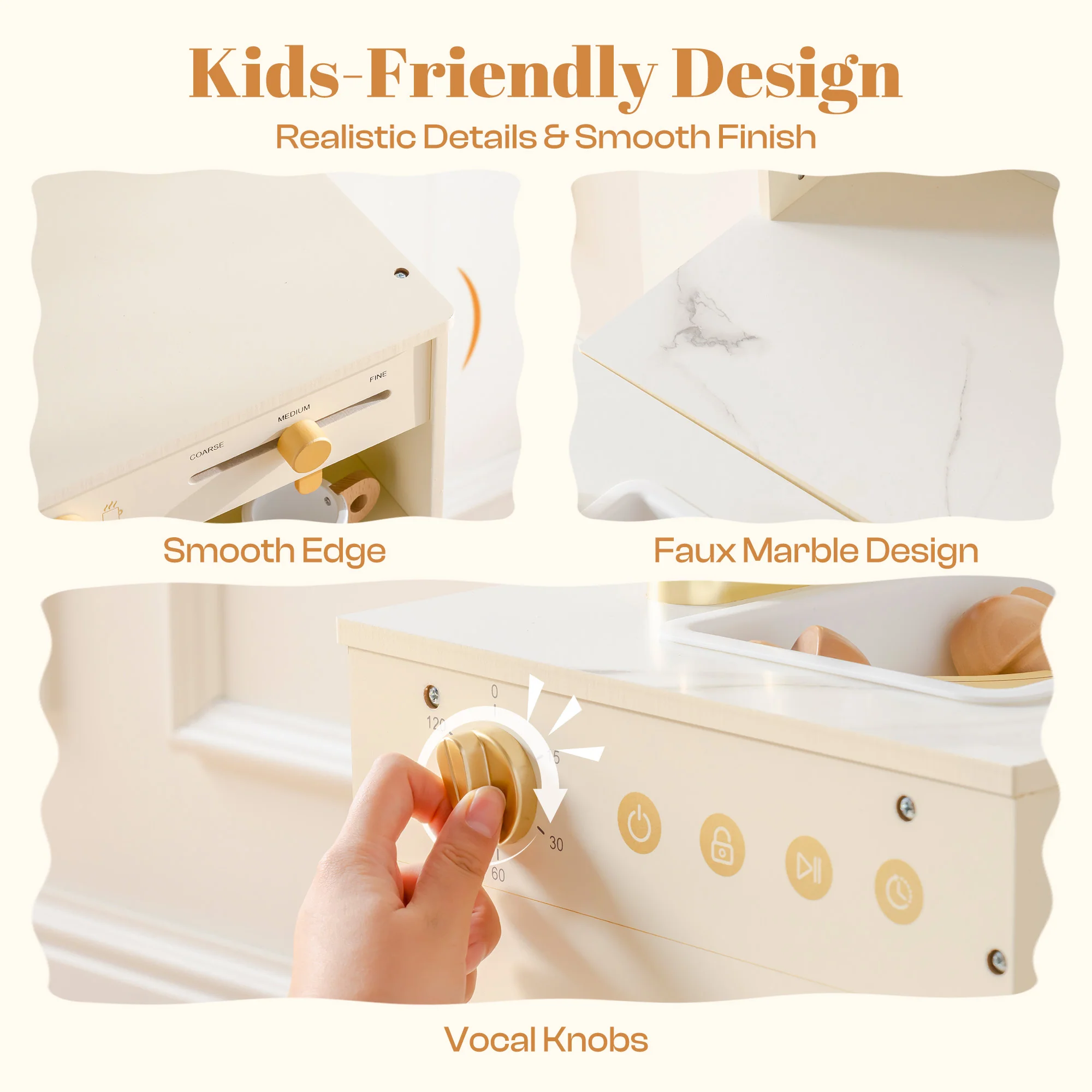 ROBUD Pretend Corner Kitchen with All-in-One & Combination-Style - Image 10