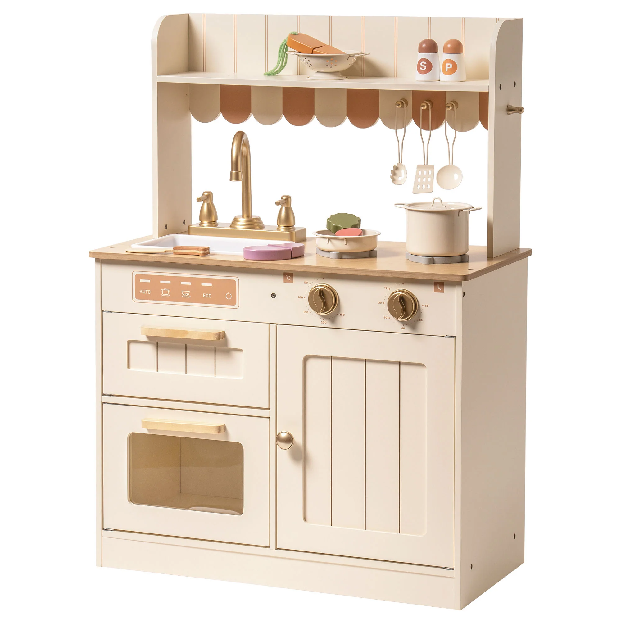 Robud Realistic Design Wooden Kids Kitchen Playset WCF09 - Image 2