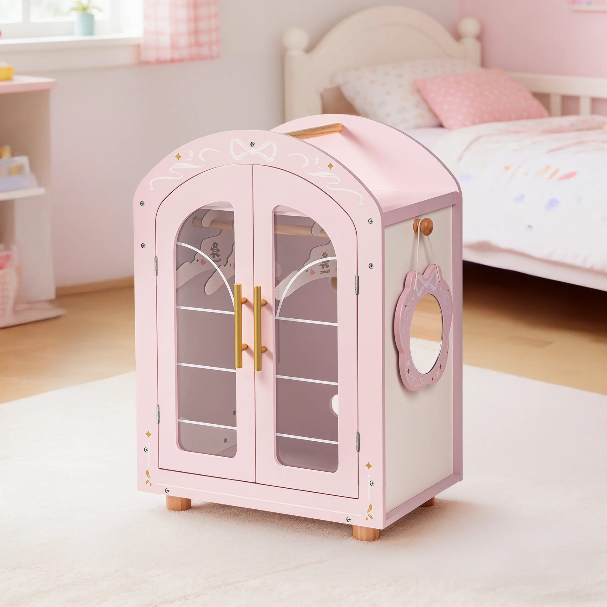 ROBUD Wooden Doll Furniture - Wardrobe - Image 2