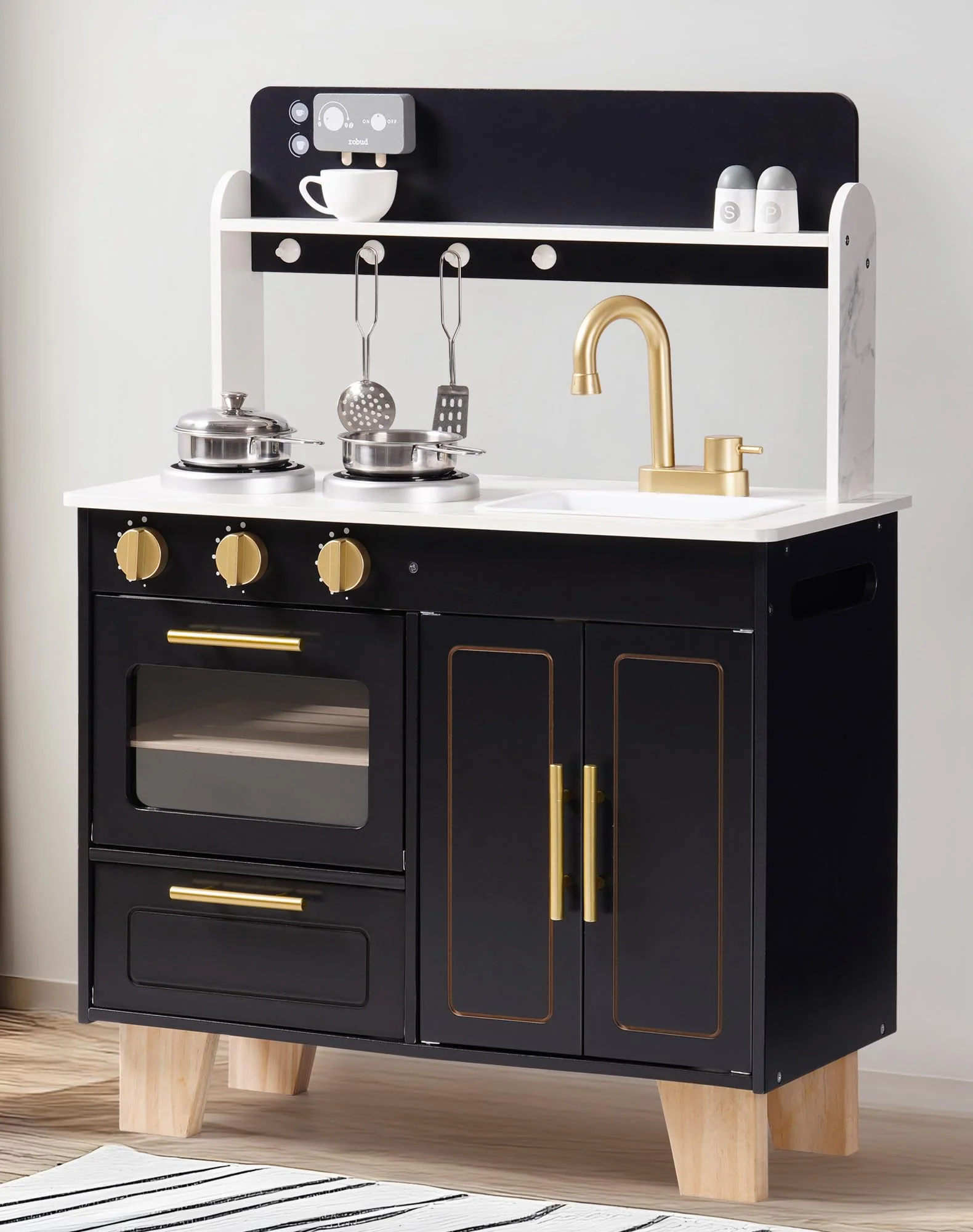 ROBUD Wooden Kitchen Playset - Obsidian - Image 2