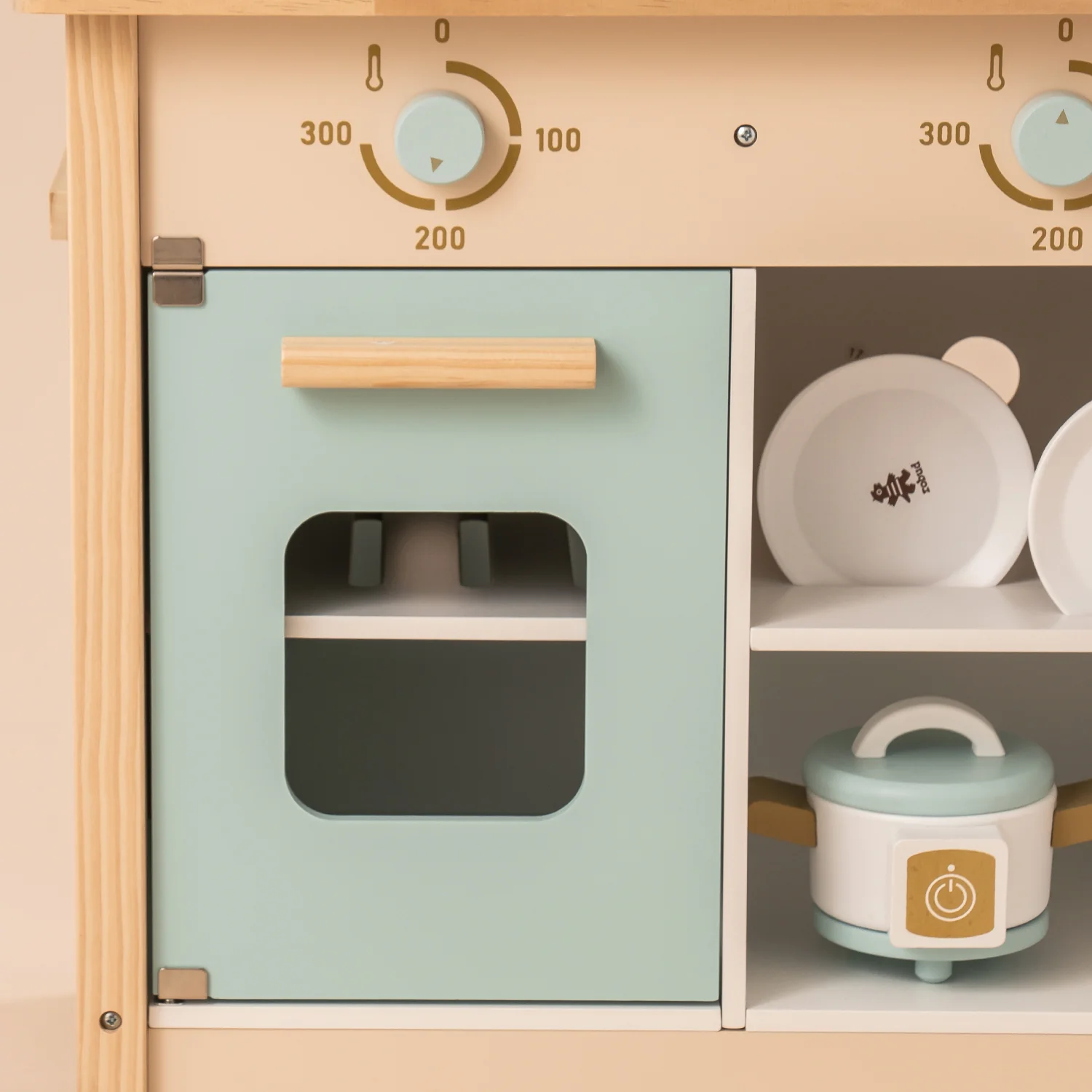 ROBUD Wooden Kitchen Pretend Play Set with Accessories WCF14 - Image 10