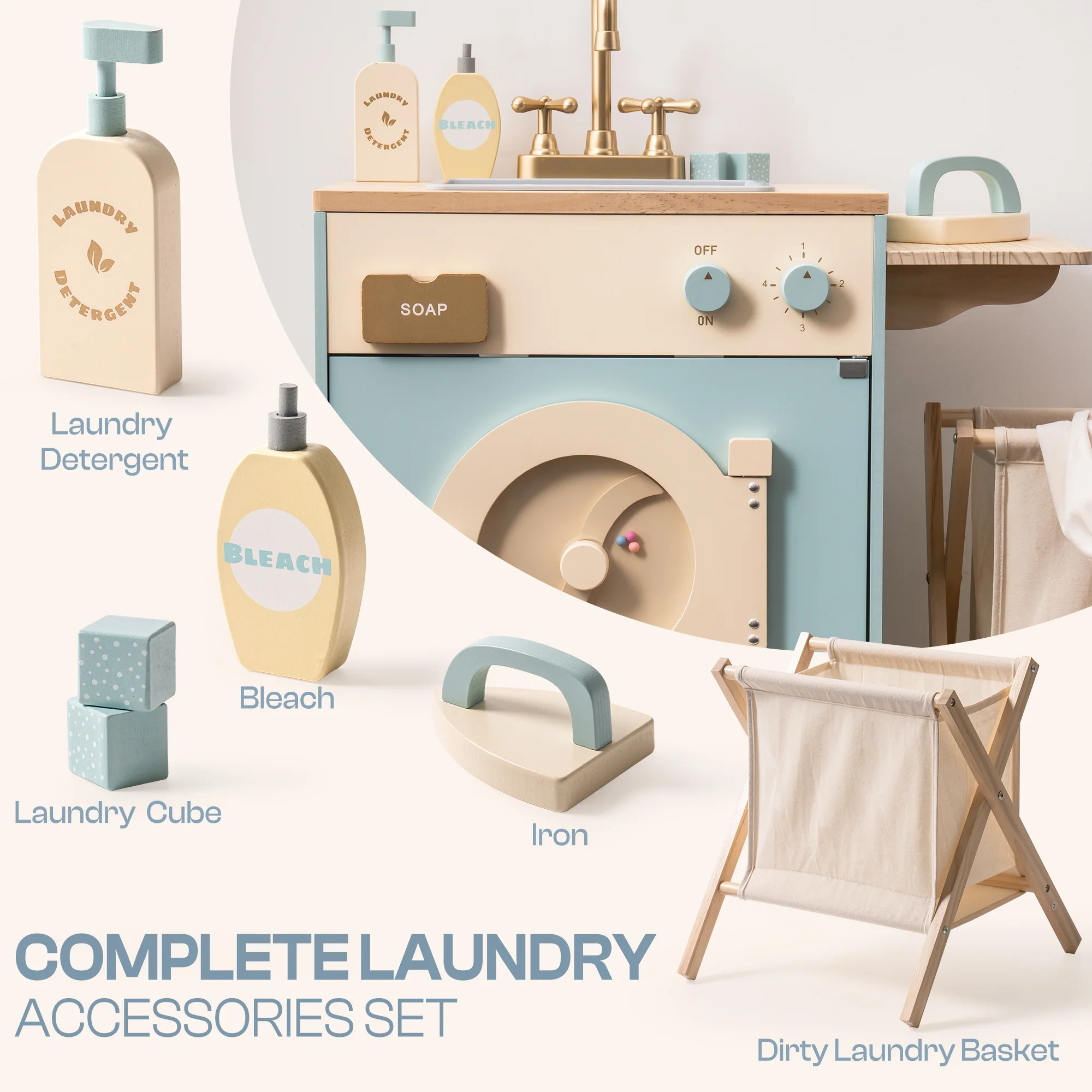 Robud Wooden Laundry Playset - Image 2