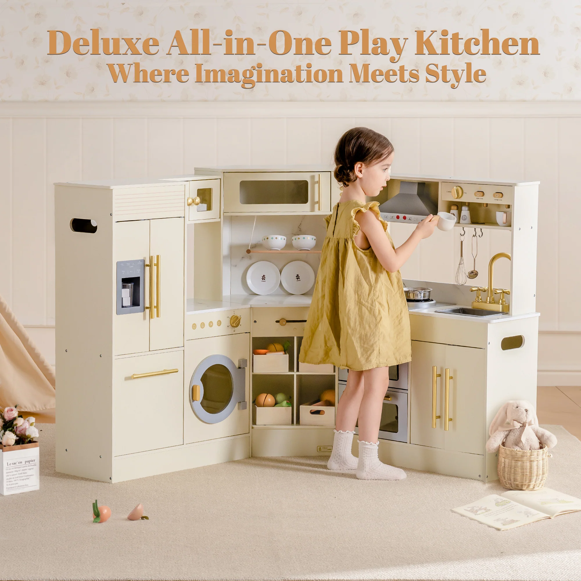 ROBUD Wooden Light Luxury Corner Kitchen - Image 5