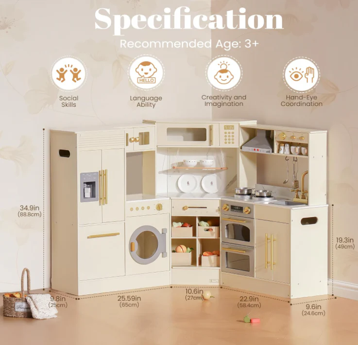 ROBUD Wooden Light Luxury Corner Kitchen - Image 8