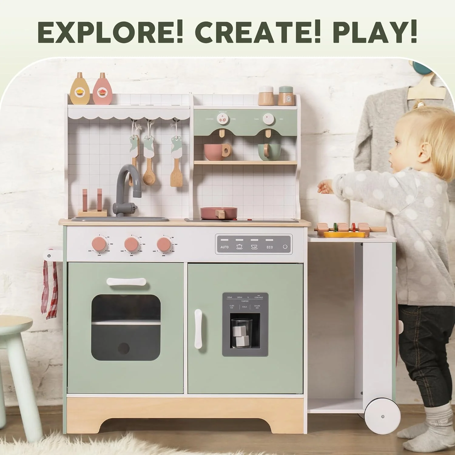 ROBUD Wooden Play Kitchen Set - Expandable - Image 2