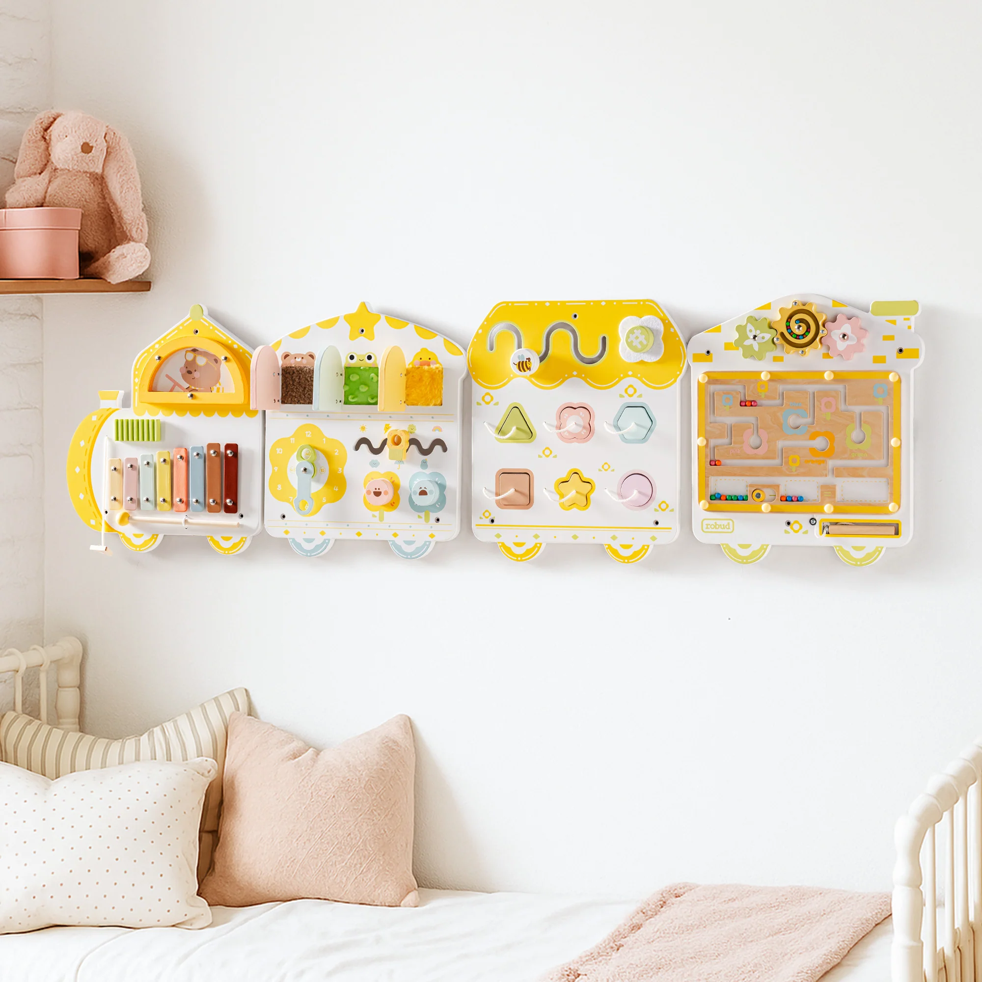 ROBUD Wooden Spring Train Busy Board - Image 2