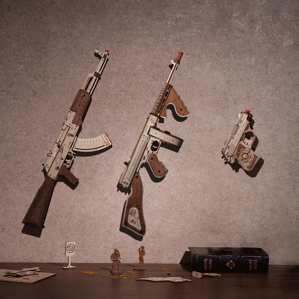 ROKR AK-47 Assault Rifle Toy Gun 3D Wooden Puzzle LQ901 - Image 15