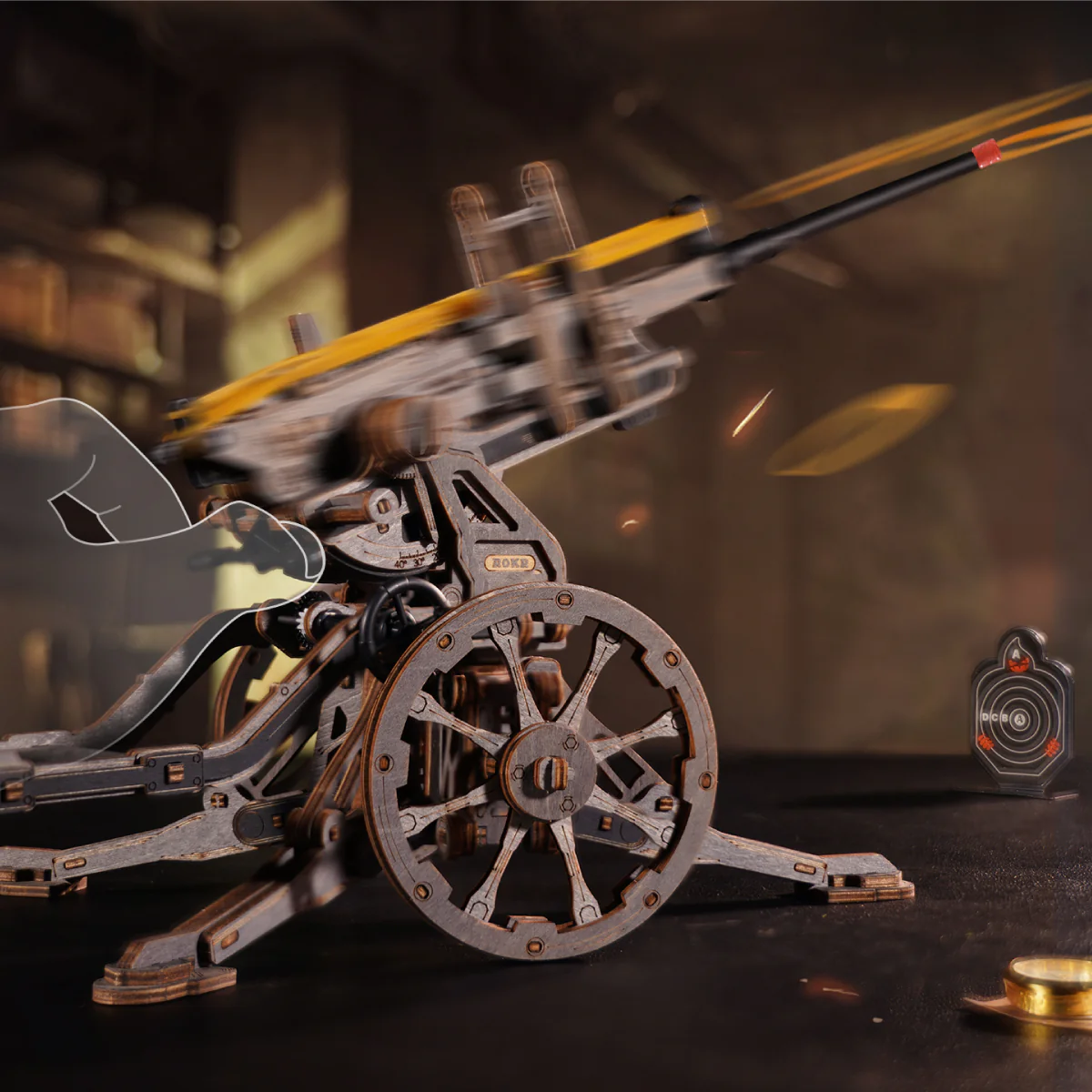 ROKR Anti-aircraft Gun Wooden 3D Puzzle LQM01 - Image 3
