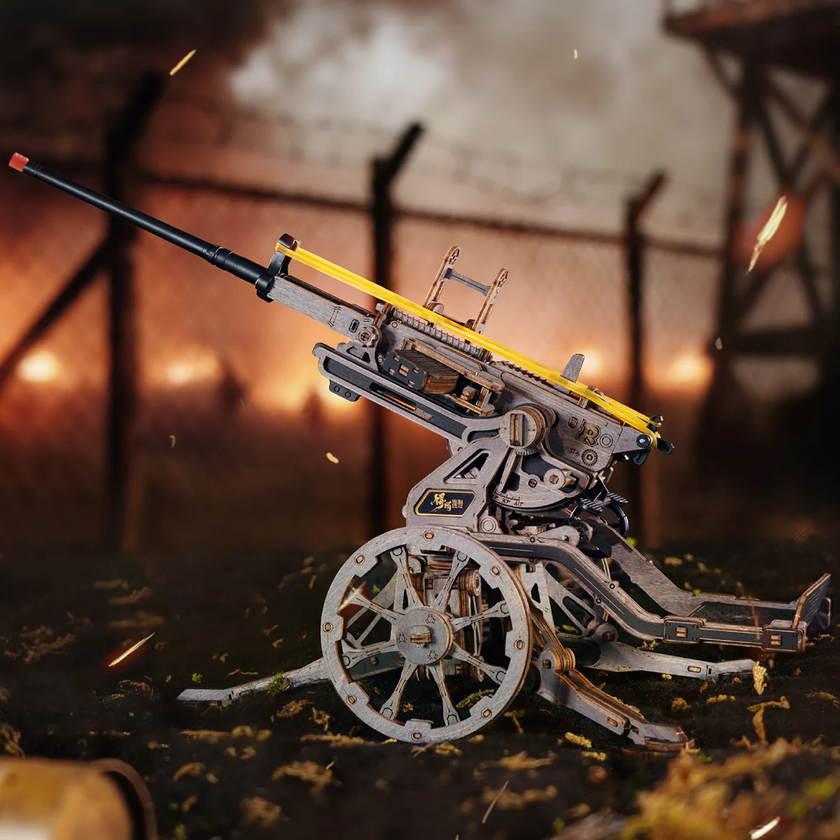 ROKR Anti-aircraft Gun Wooden 3D Puzzle LQM01 - Image 5