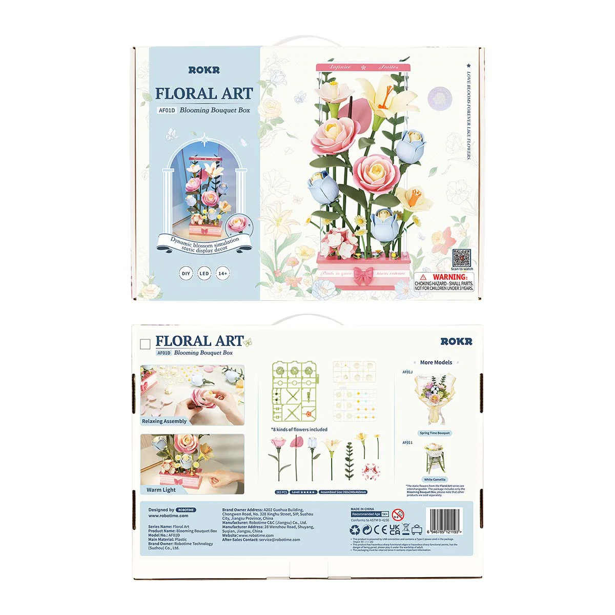 ROKR Blooming Bouquet Box DIY 3D Puzzle AF01D - Image 9