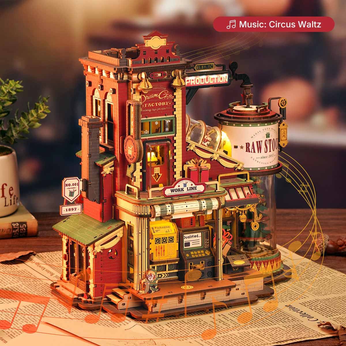 ROKR Dream Gift Factory Wooden Music Box EAB01 - Image 3