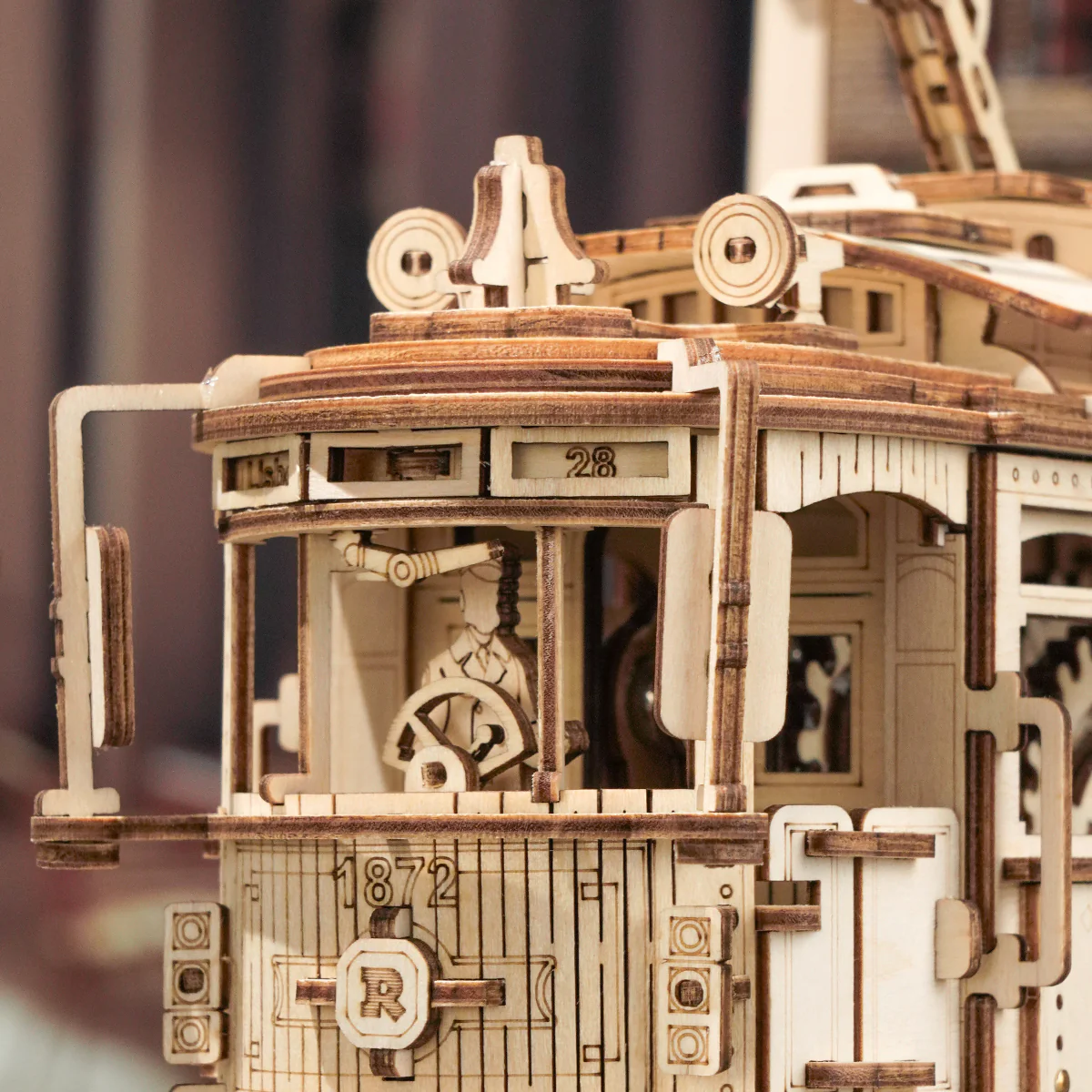 ROKR Classic City Tram 3D Wooden Puzzle LK801 - Image 7