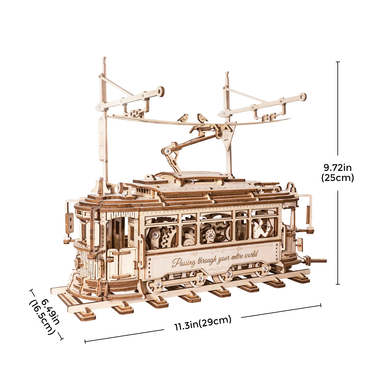 ROKR Classic City Tram 3D Wooden Puzzle LK801 - Image 8