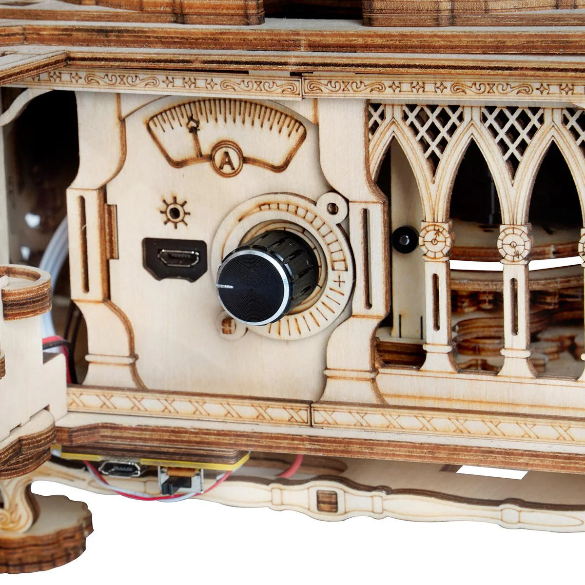 ROKR Classic Gramophone 3D Wooden Puzzle LKB01D (Electric Version) - Image 3