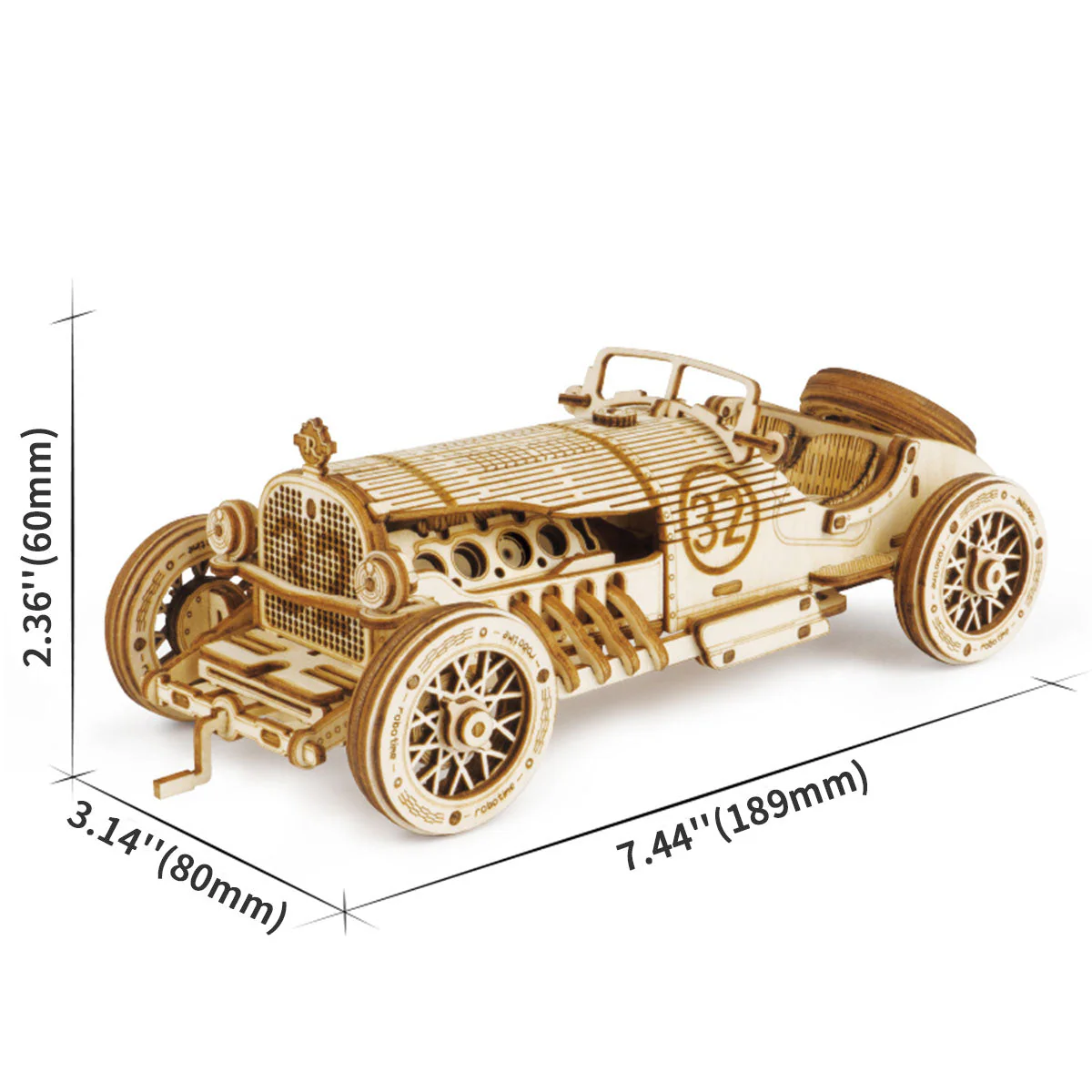 ROKR Grand Prix Car Scale Model 3D Wooden Puzzle MC401 - Image 7