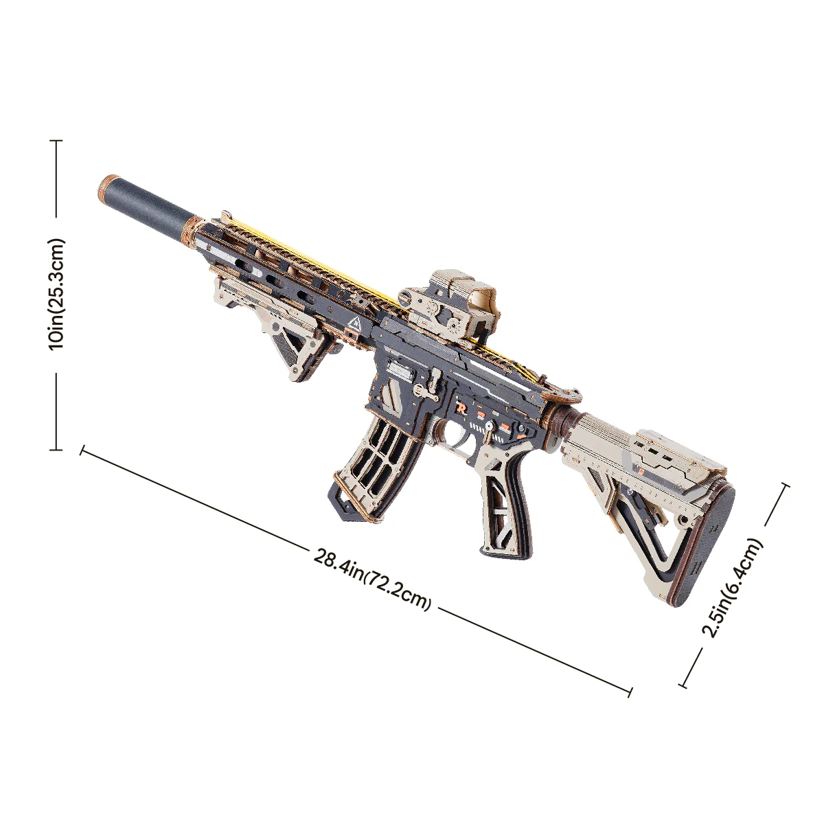 ROKR M416 Carbine 3D Wooden Puzzle LQB02 - Image 10
