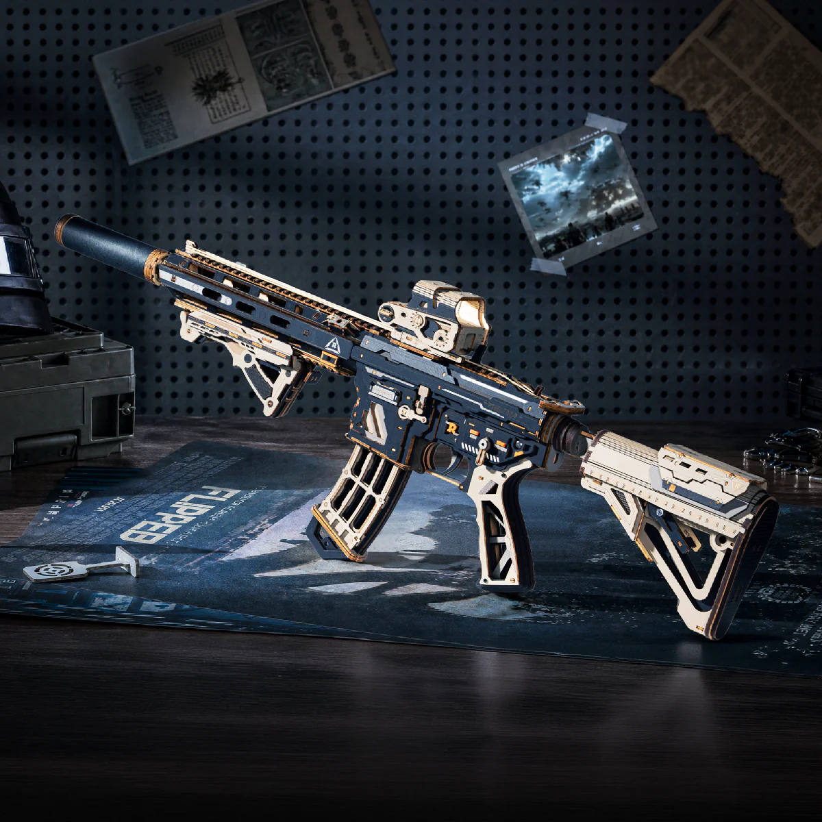 ROKR M416 Carbine 3D Wooden Puzzle LQB02 - Image 3