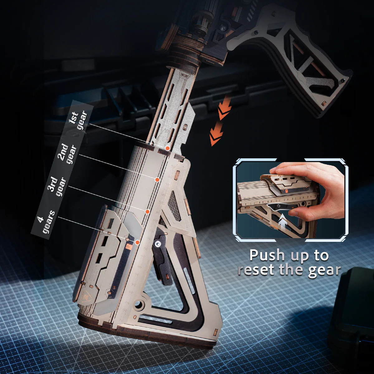 ROKR M416 Carbine 3D Wooden Puzzle LQB02 - Image 5