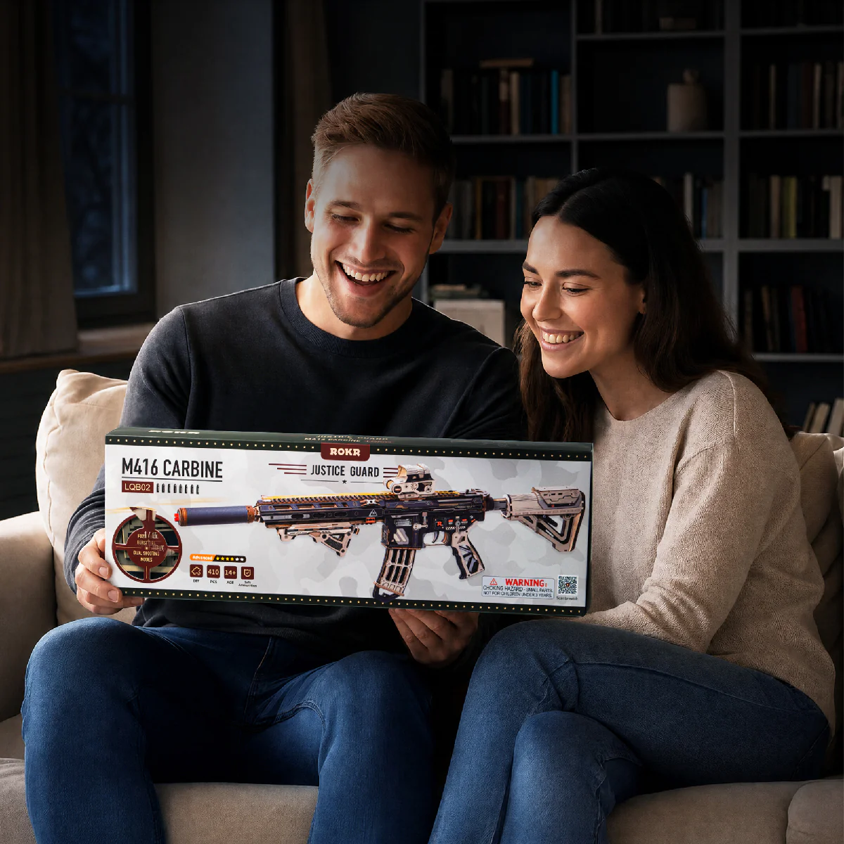 ROKR M416 Carbine 3D Wooden Puzzle LQB02 - Image 8