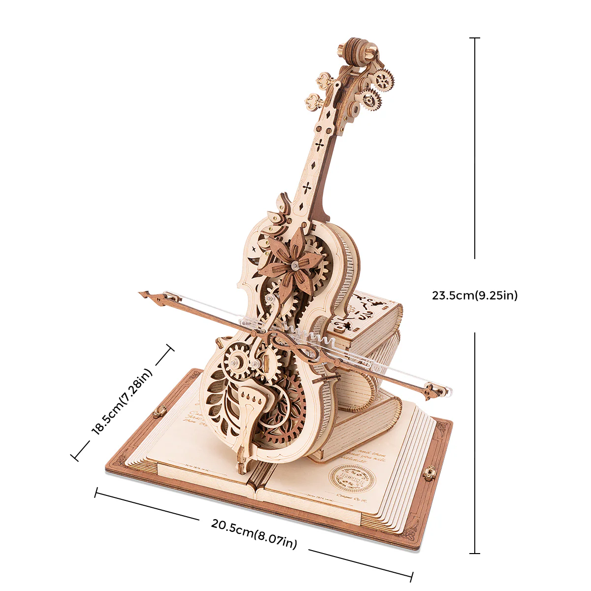 ROKR Magic Cello Mechanical Music Box 3D Wooden Puzzle AMK63 - Image 8