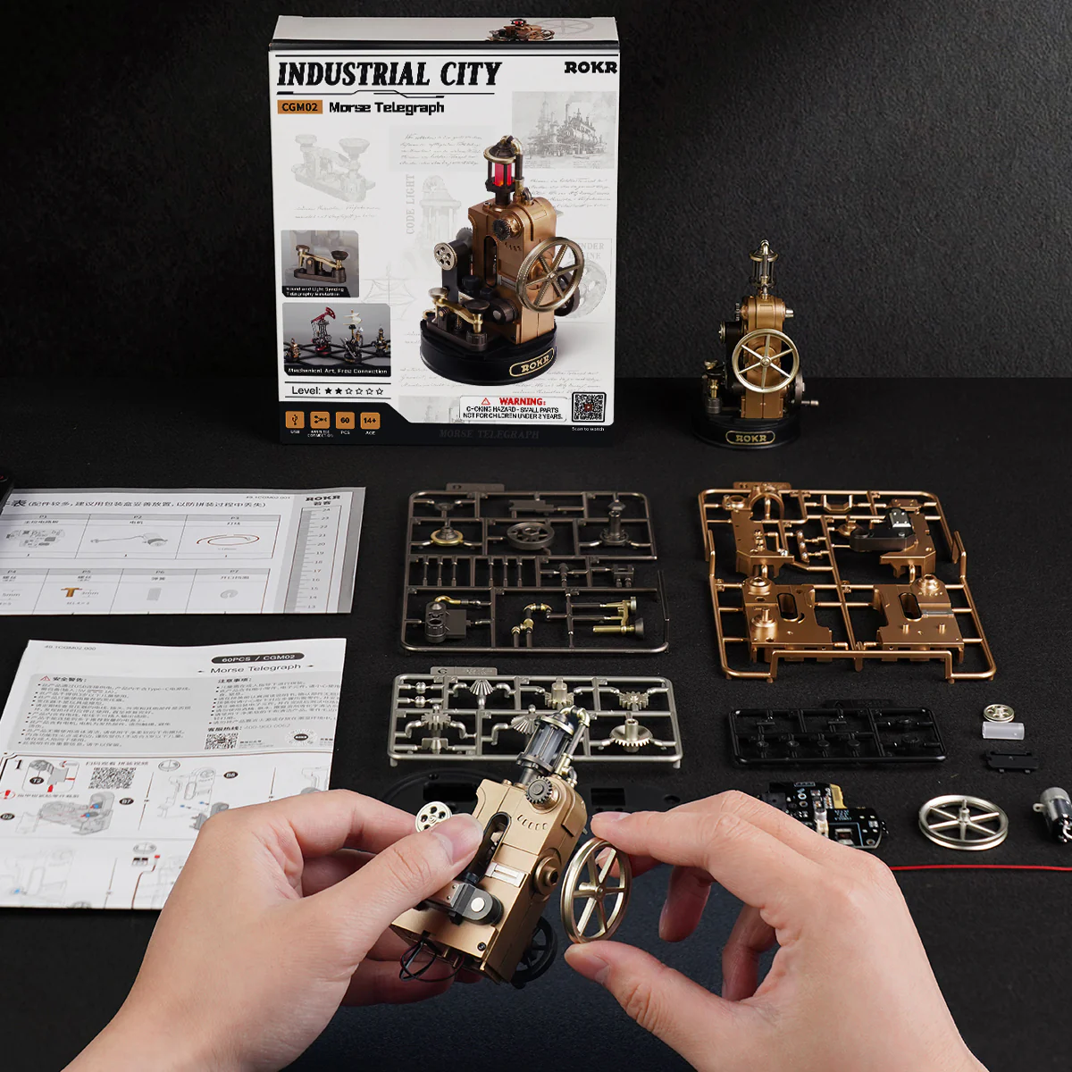 ROKR Morse Telegraph Mechanical 3D Puzzle CGM02 - Image 6