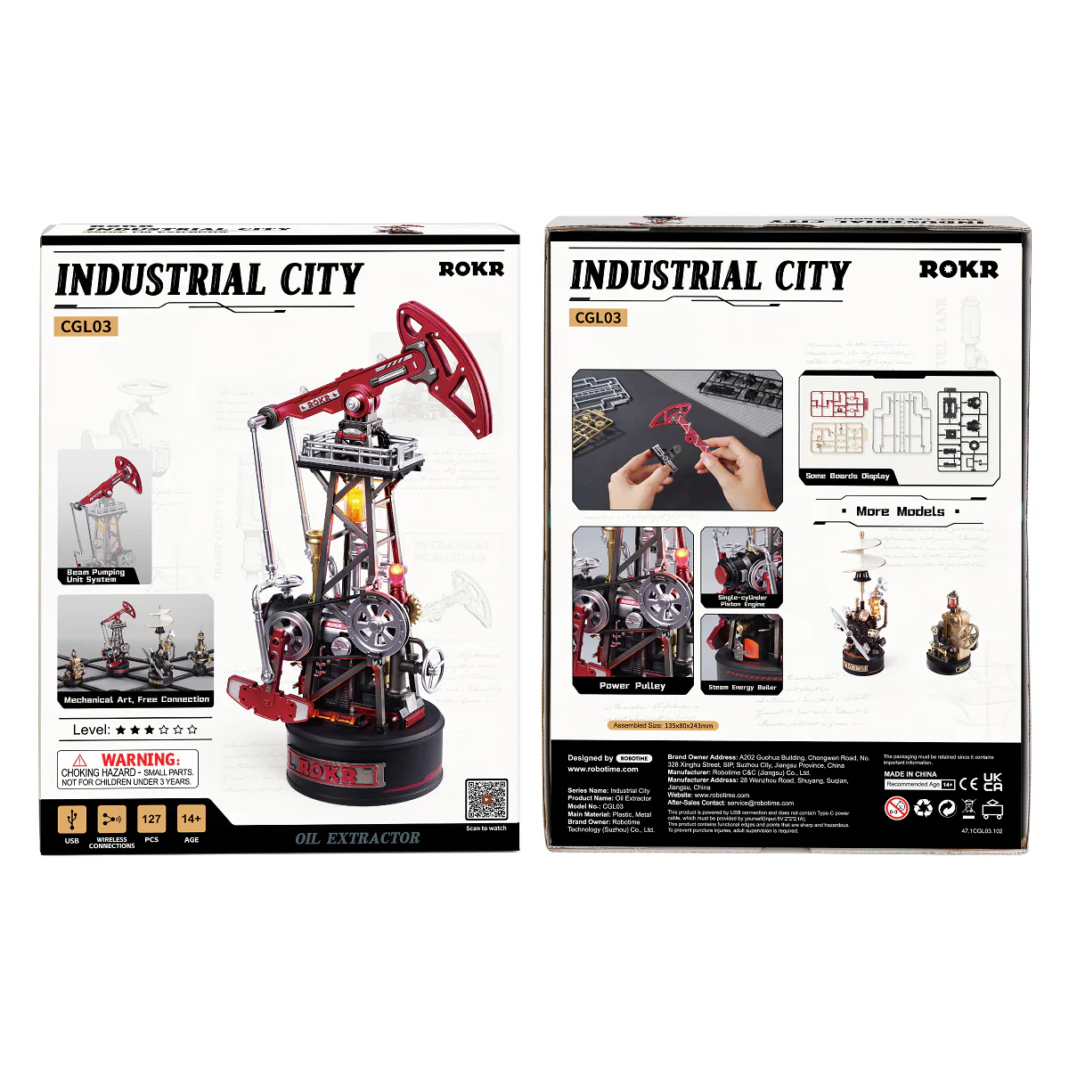 ROKR Oil Pump Jack Mechanical 3D Puzzle CGL03 - Image 7